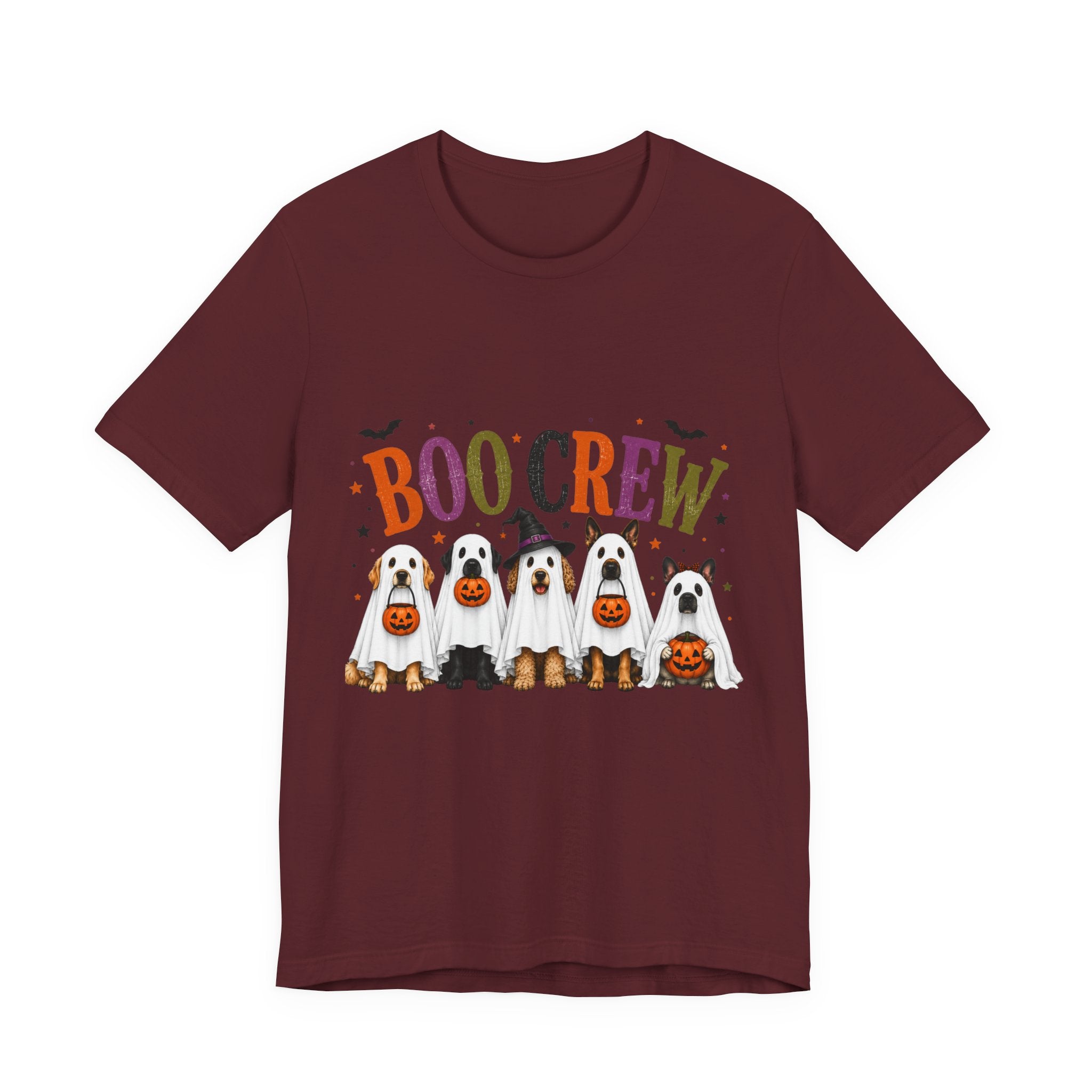Boo Crew Dog Halloween Shirt | Cute Ghost Dog T-Shirt | Halloween Dog Mom Tee | Fall Pumpkin Graphic Tee