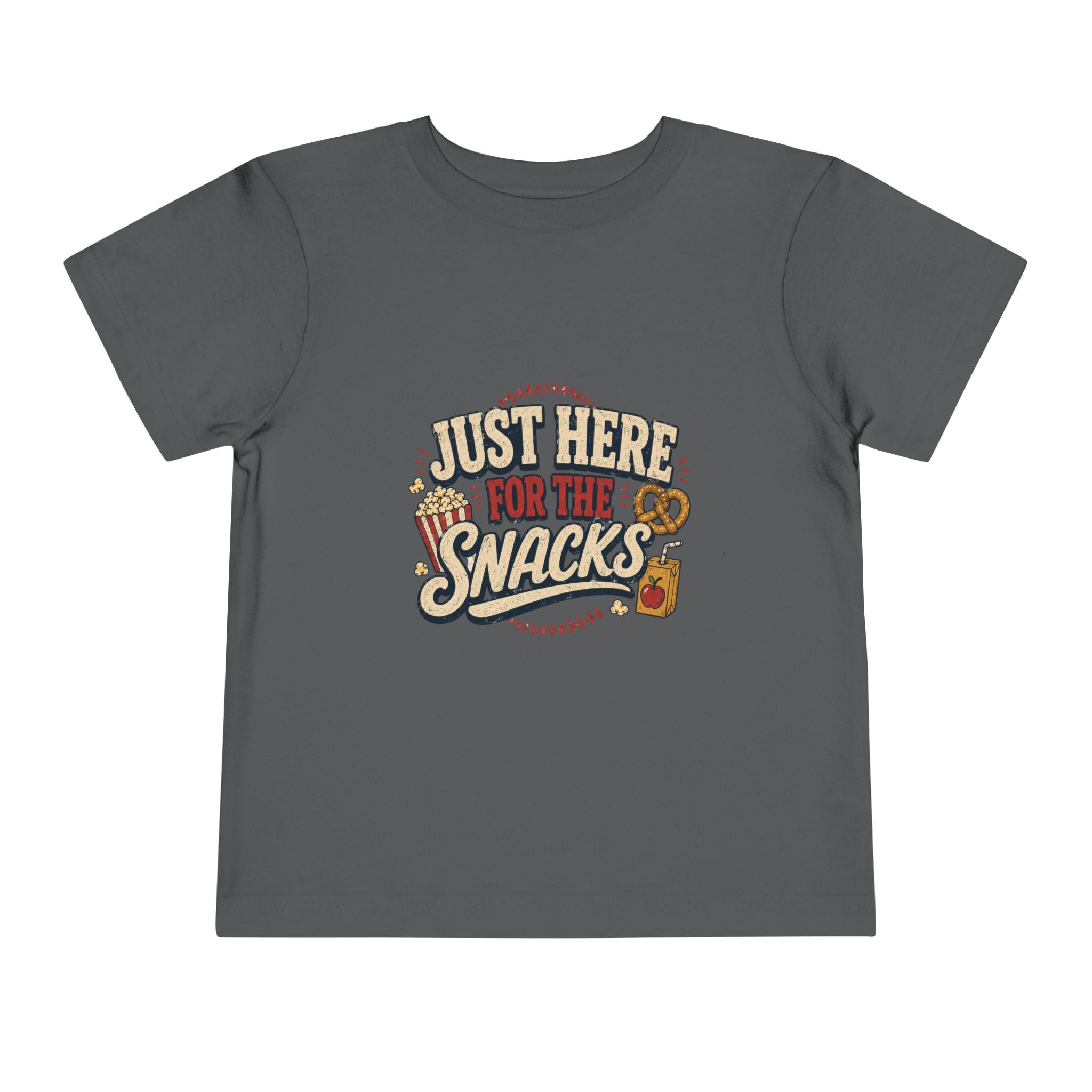 Just Here For The Snacks Toddler Tee | Baseball Snack Design