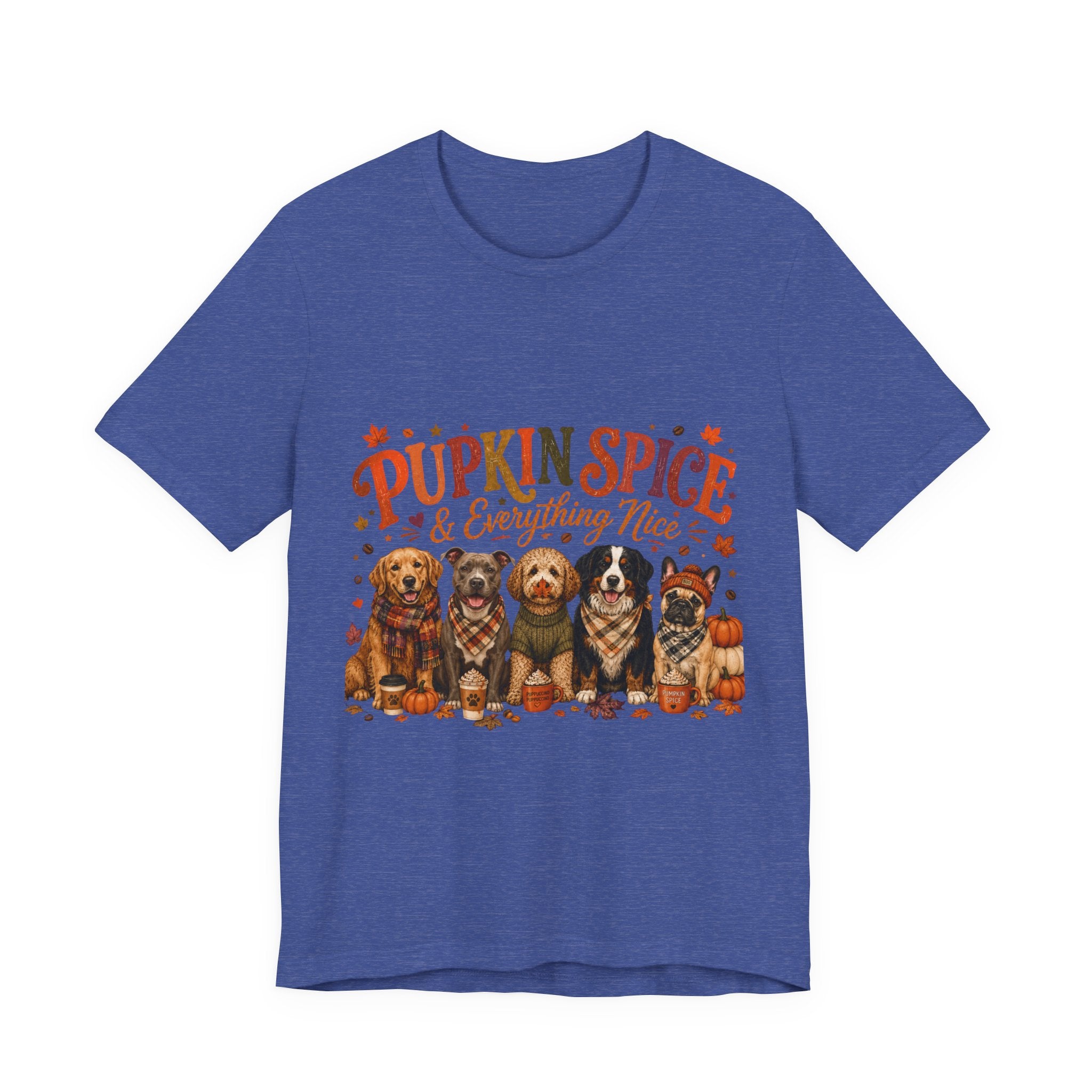 Pumpkin Spice & Everything Nice Dog Mom Shirt | Fall Dog Lover Tee | Cute Autumn Puppy Graphic T-Shirt | Cozy Dog Mom Gift