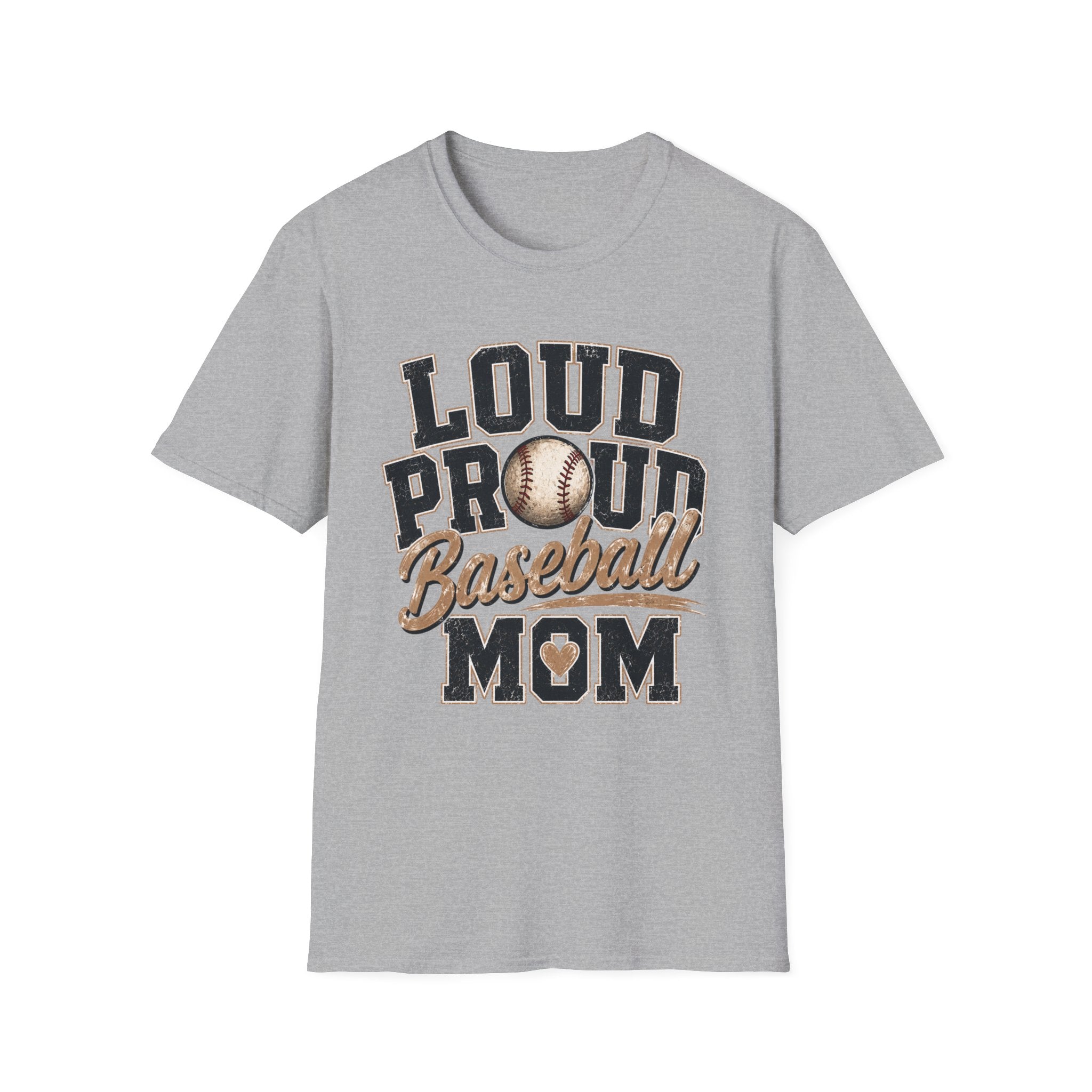 Loud Proud Baseball Mom T-Shirt | Baseball Graphic Tee, Mom Shirt