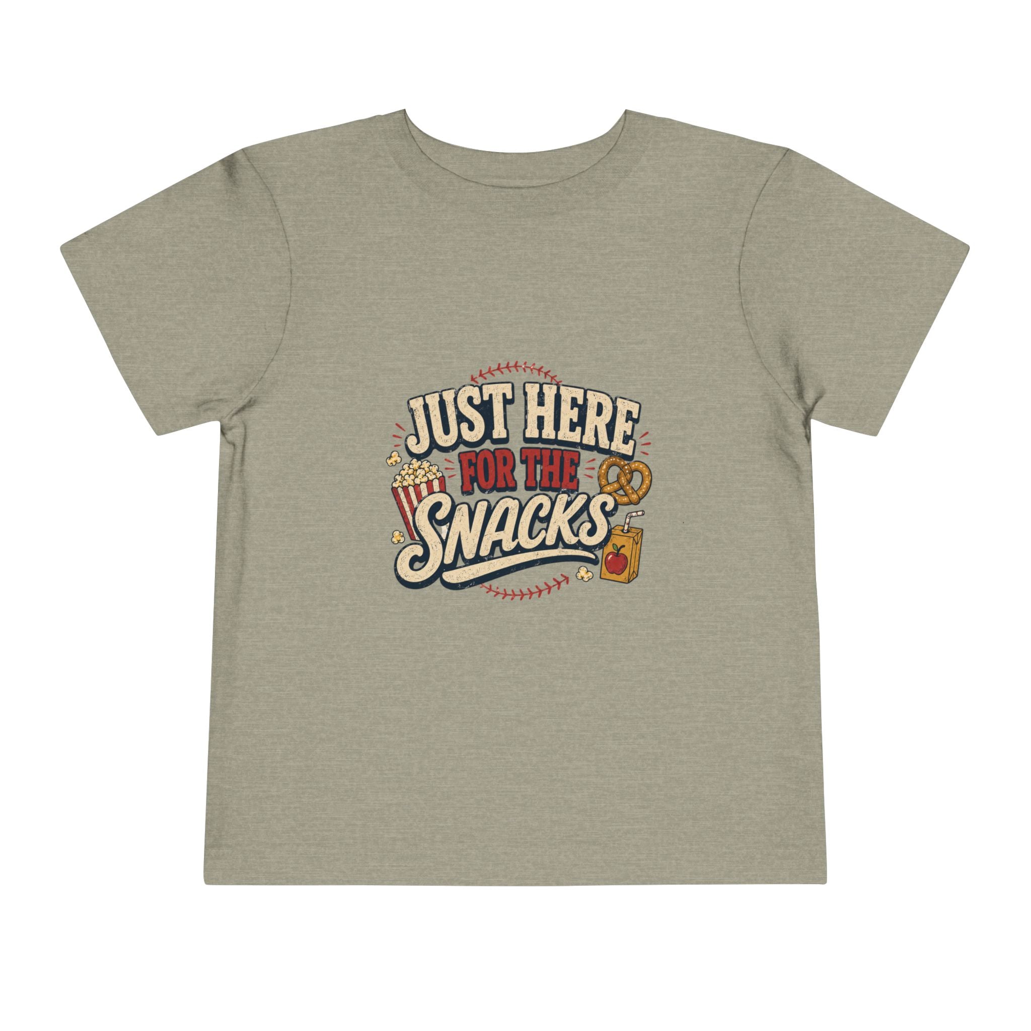 Just Here For The Snacks Toddler Tee | Baseball Snack Design