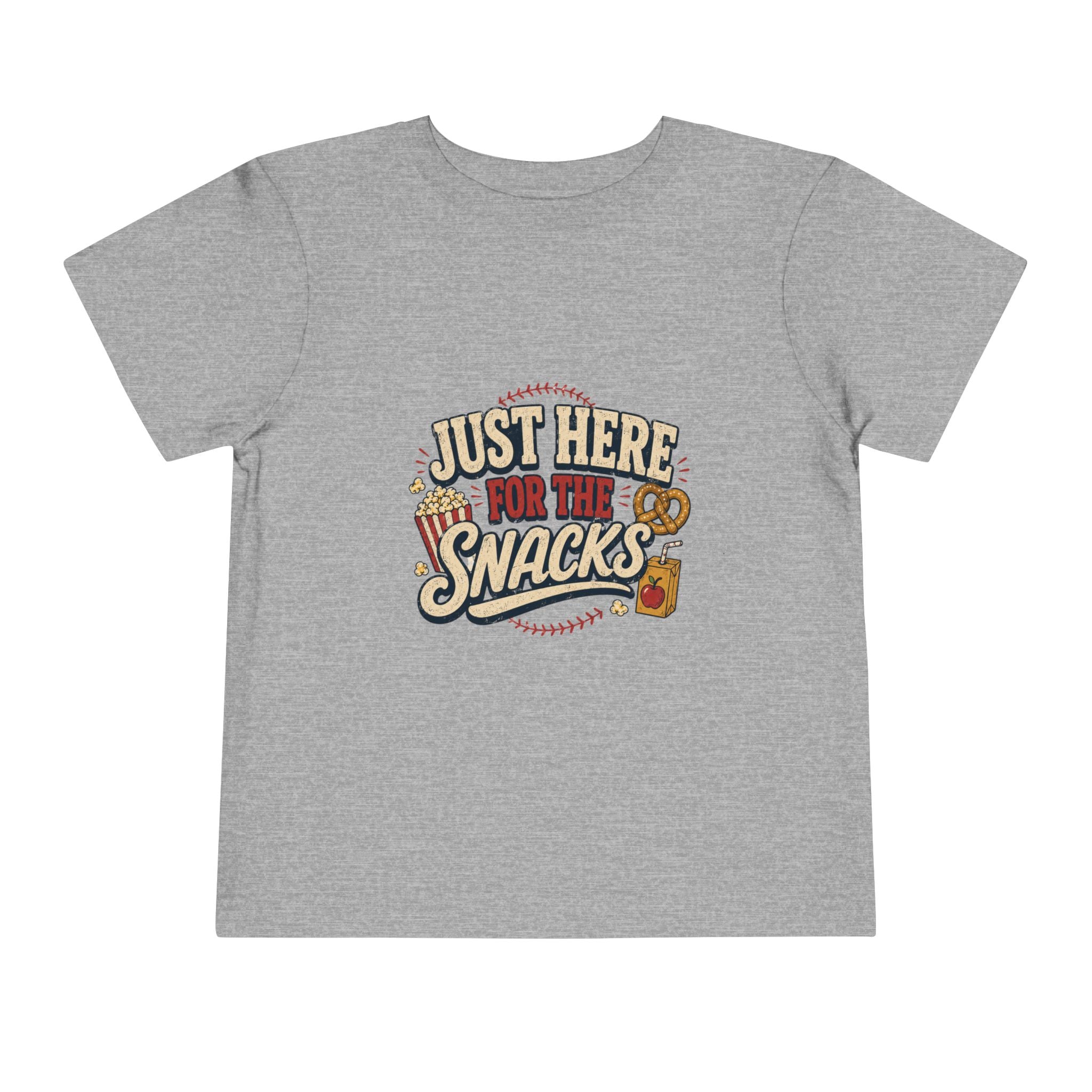 Just Here For The Snacks Toddler Tee | Baseball Snack Design