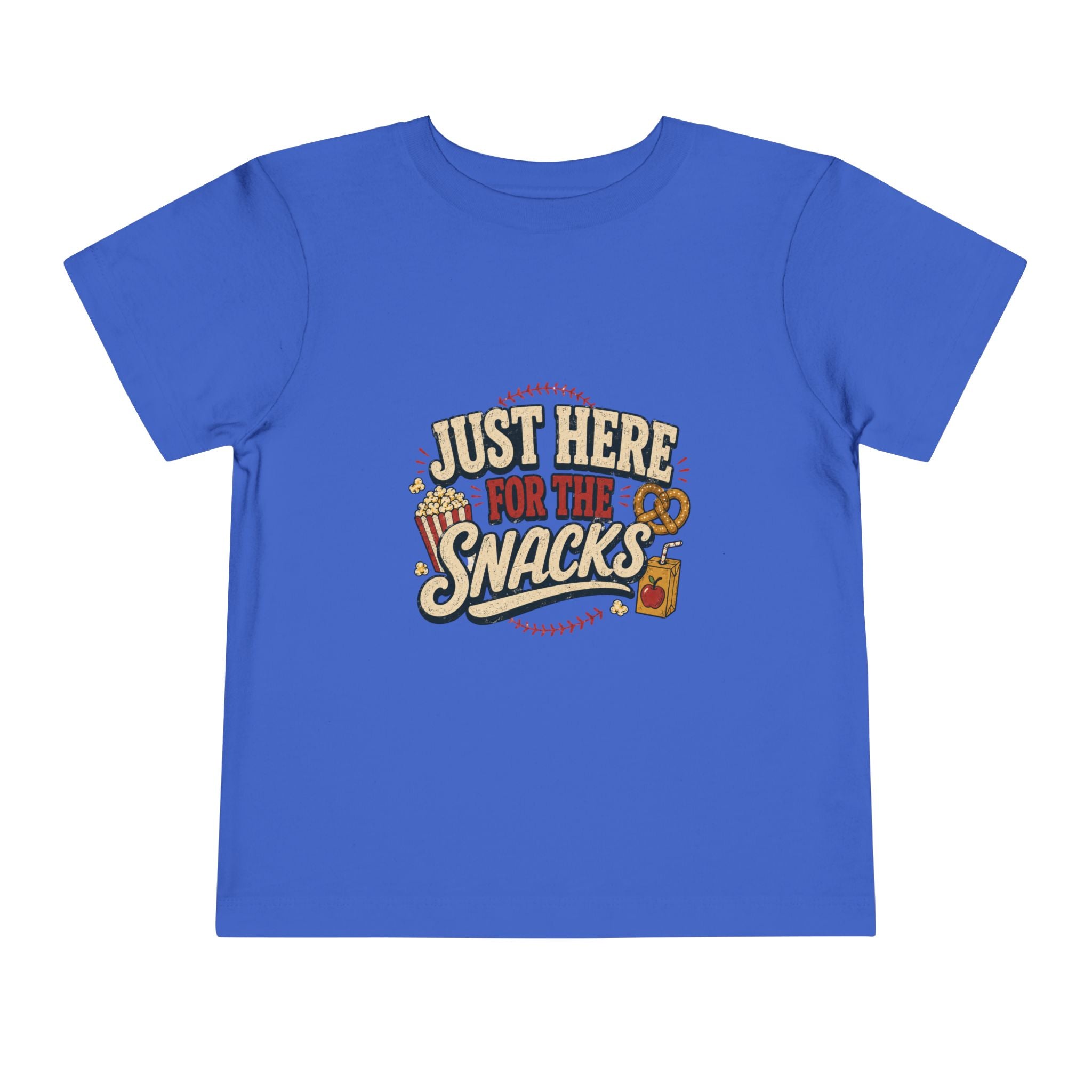 Just Here For The Snacks Toddler Tee | Baseball Snack Design