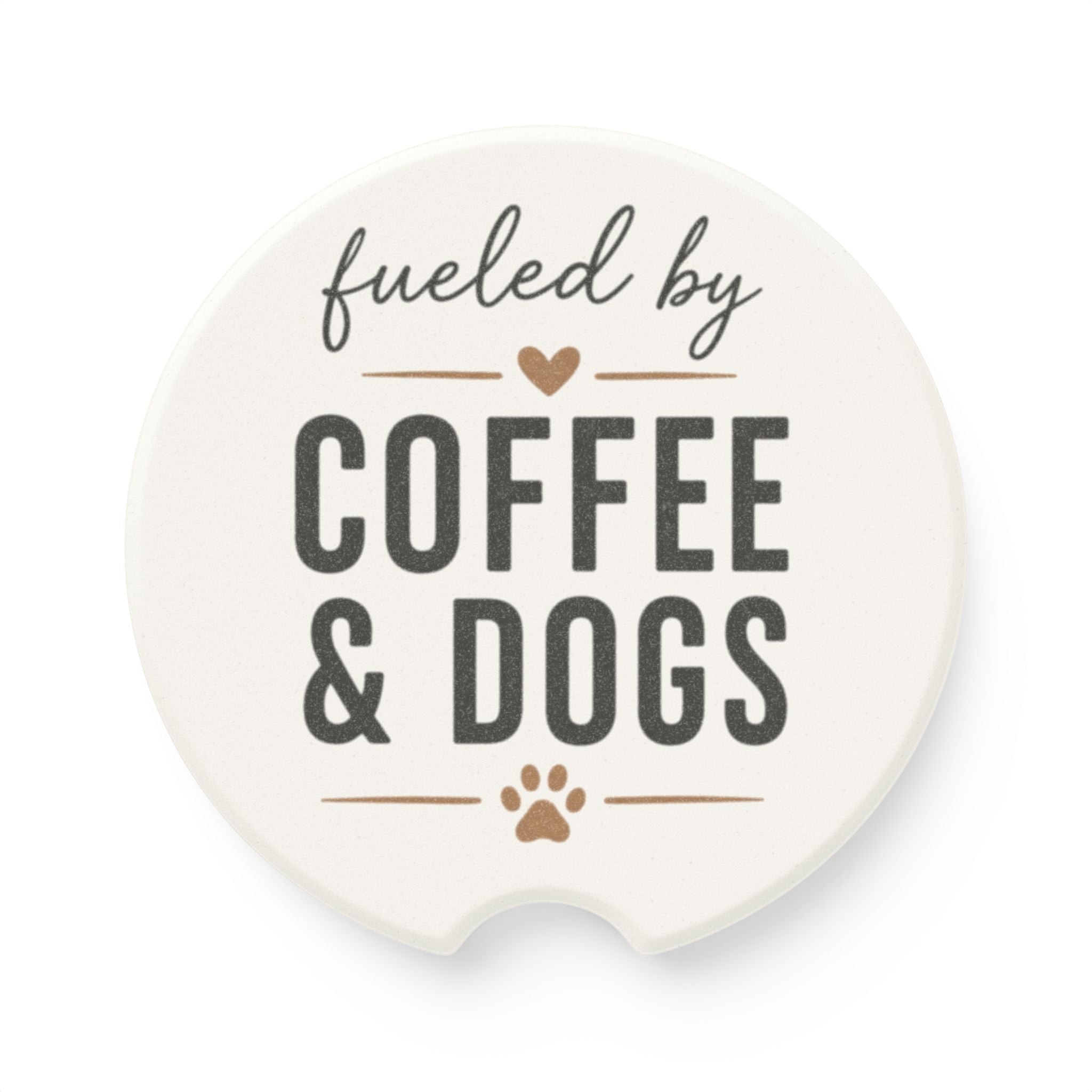 Dog Mom Car Coaster | Paw Print Beverage Slot