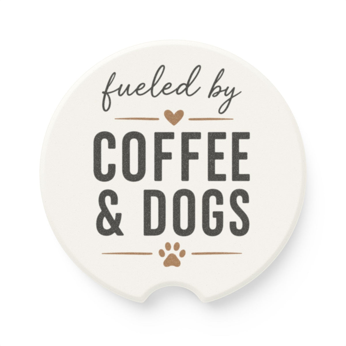 Dog Mom Car Coaster | Paw Print Beverage Slot
