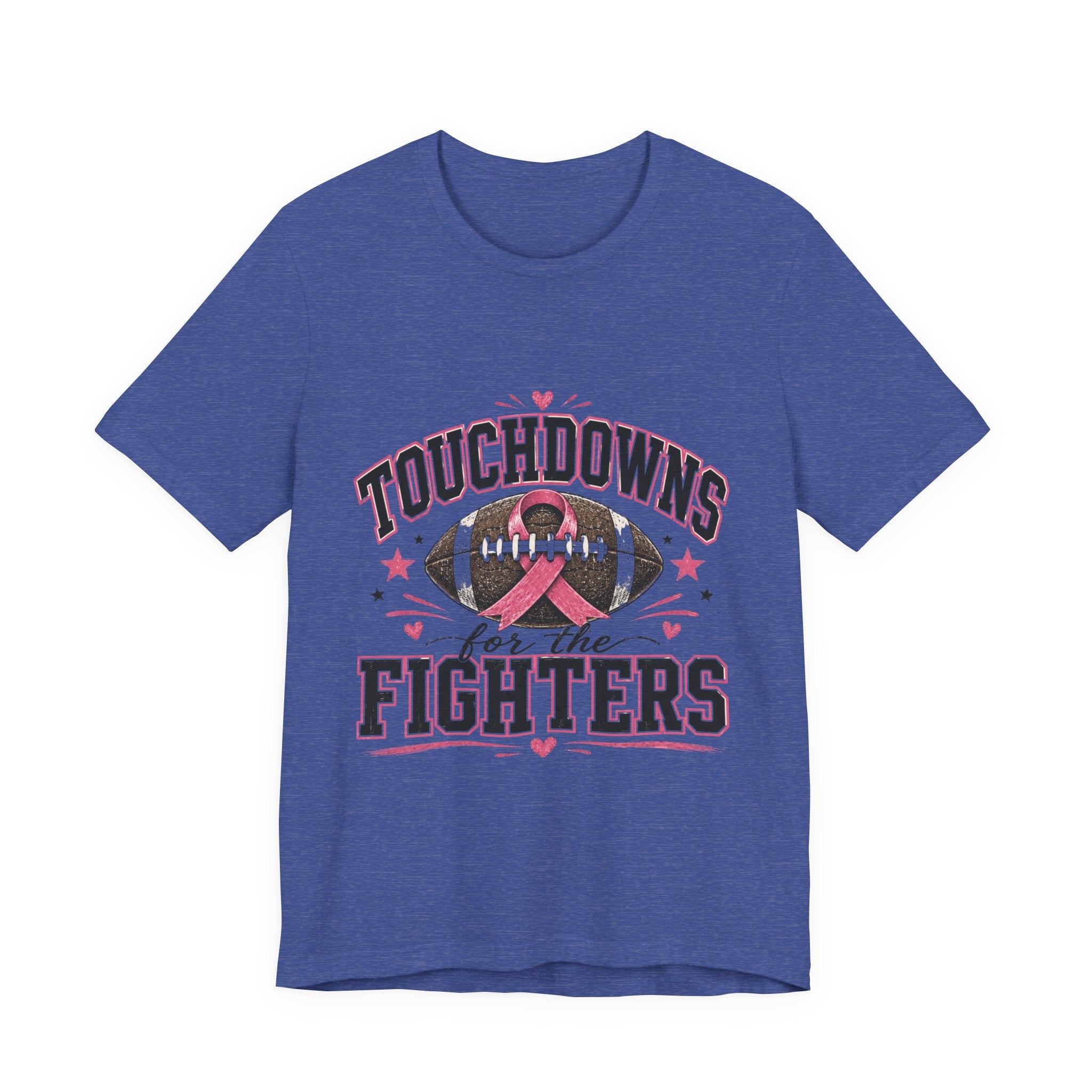 Touchdowns for the Fighters Shirt | Breast Cancer Awareness Football Shirt | Pink Out Game Tee | Football Mom Breast Cancer Shirt