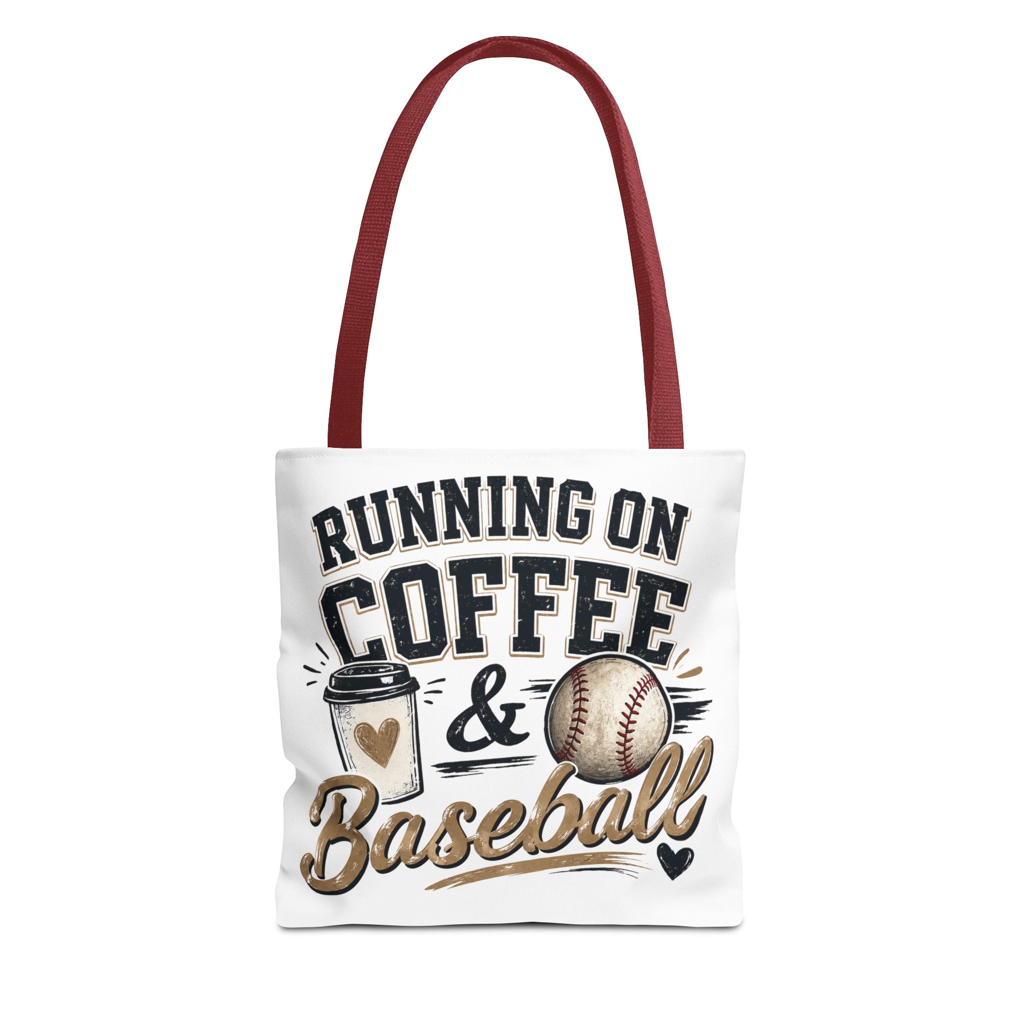 Running on Coffee & Baseball Tote Bag