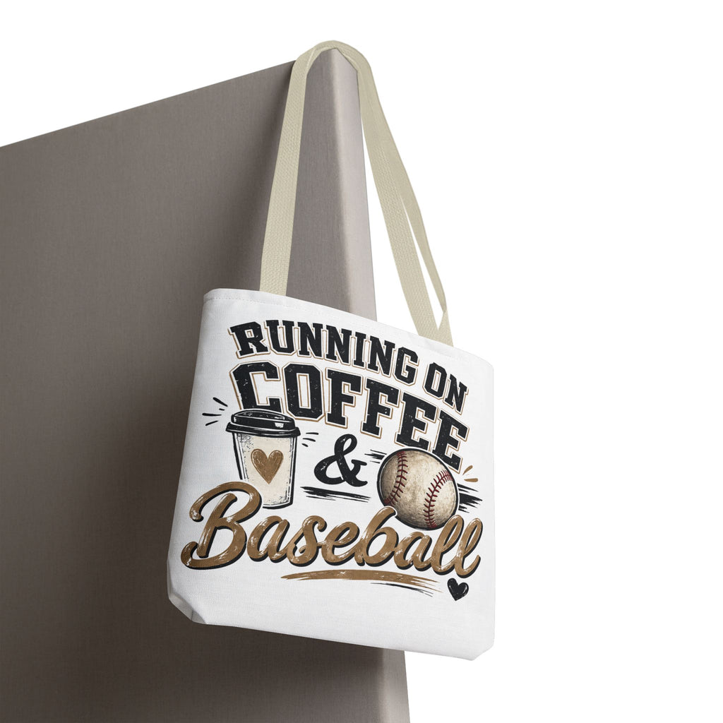Running on Coffee & Baseball Tote Bag
