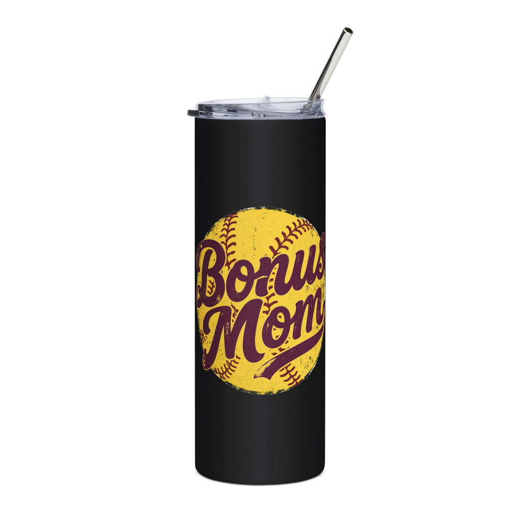 Bonus Mom Softball Logo Tumbler | 20oz Stainless Steel