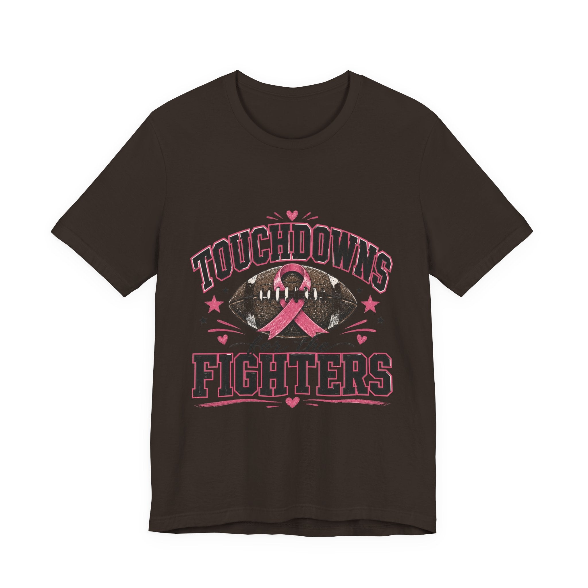 Touchdowns for the Fighters Shirt | Breast Cancer Awareness Football Shirt | Pink Out Game Tee | Football Mom Breast Cancer Shirt