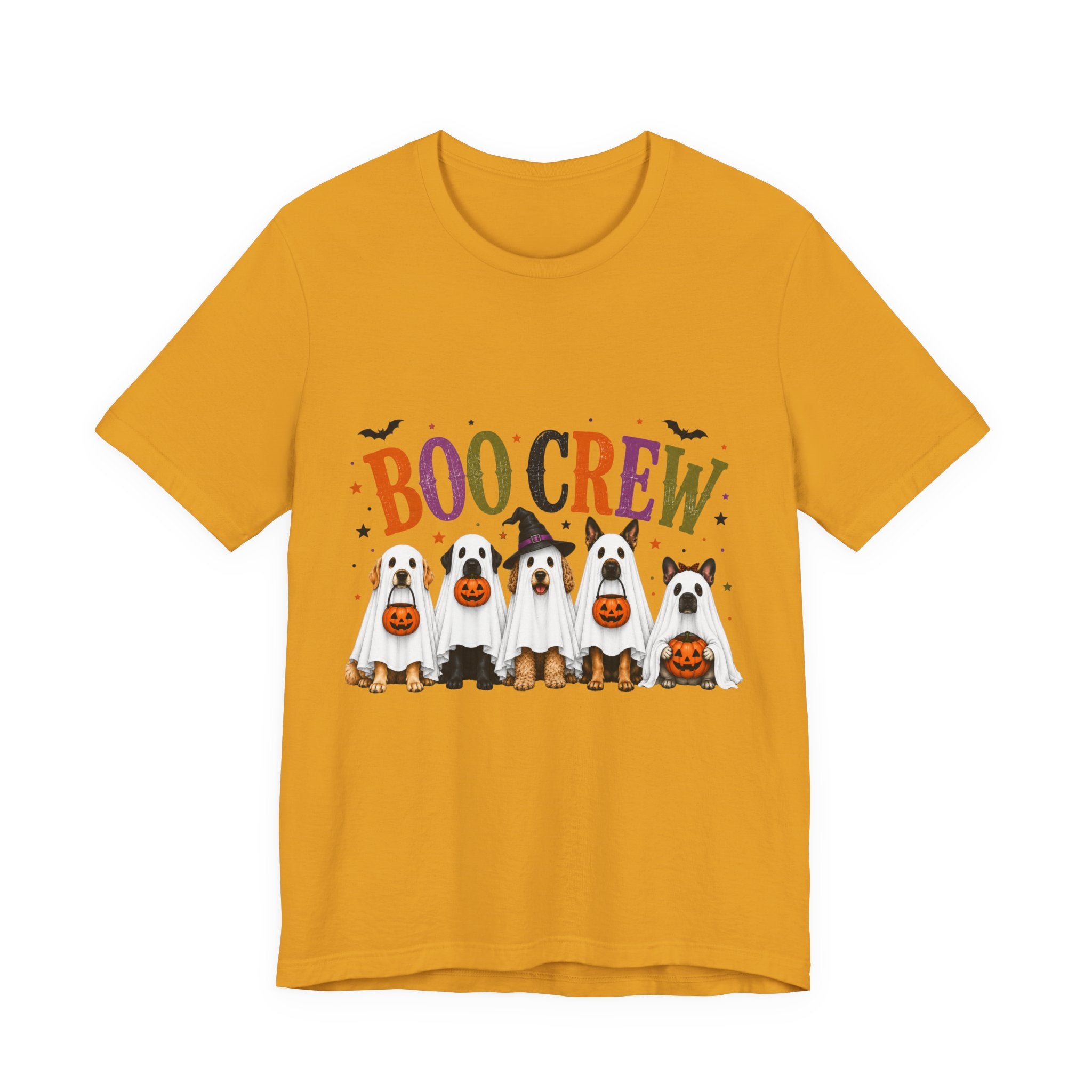 Boo Crew Dog Halloween Shirt | Cute Ghost Dog T-Shirt | Halloween Dog Mom Tee | Fall Pumpkin Graphic Tee