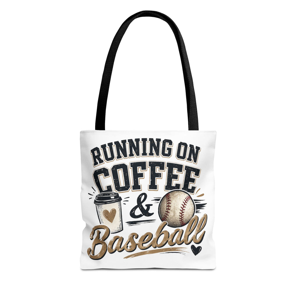 Running on Coffee & Baseball Tote Bag