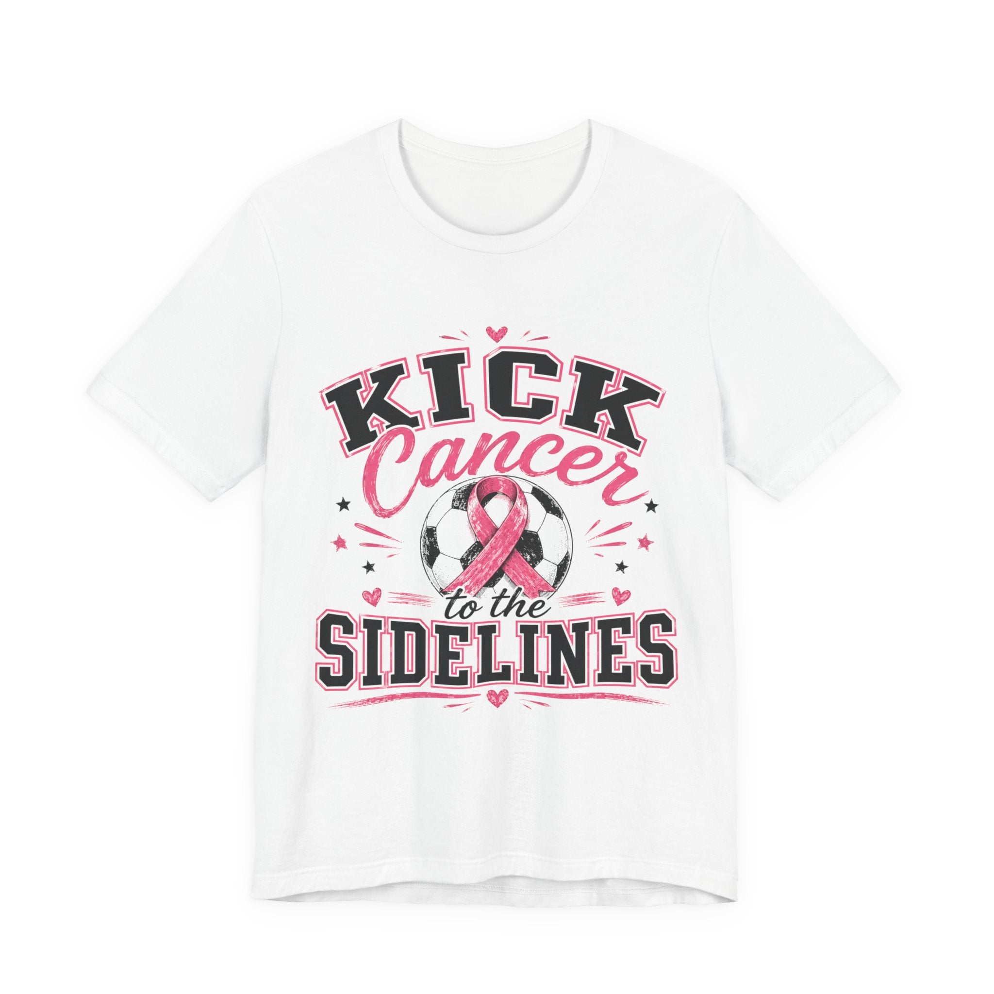 Kick Cancer to the Sidelines Soccer Shirt | Breast Cancer Awareness Tee | Pink Out Soccer Game Shirt | October Awareness Gift