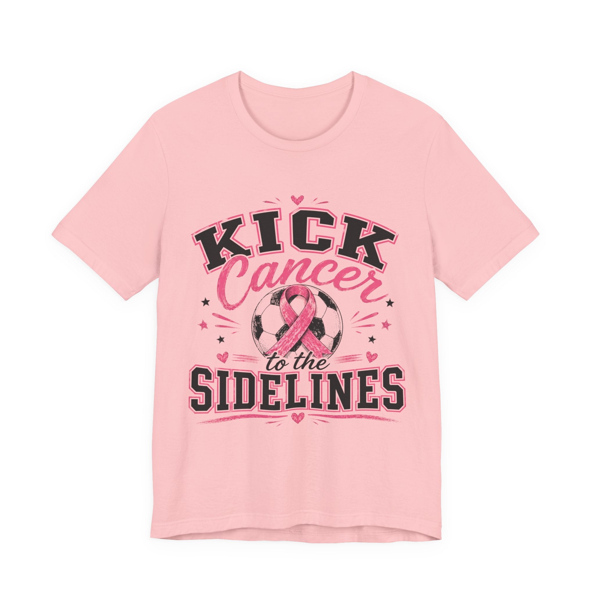 Kick Cancer to the Sidelines Soccer Shirt | Breast Cancer Awareness Tee | Pink Out Soccer Game Shirt | October Awareness Gift
