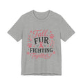Breast Cancer Awareness Dog Shirt, Fall Fur Fighting Together Tee, Pink Ribbon Dog Mom Shirt, Breast Cancer Walk Shirt, Gift for Dog Lover