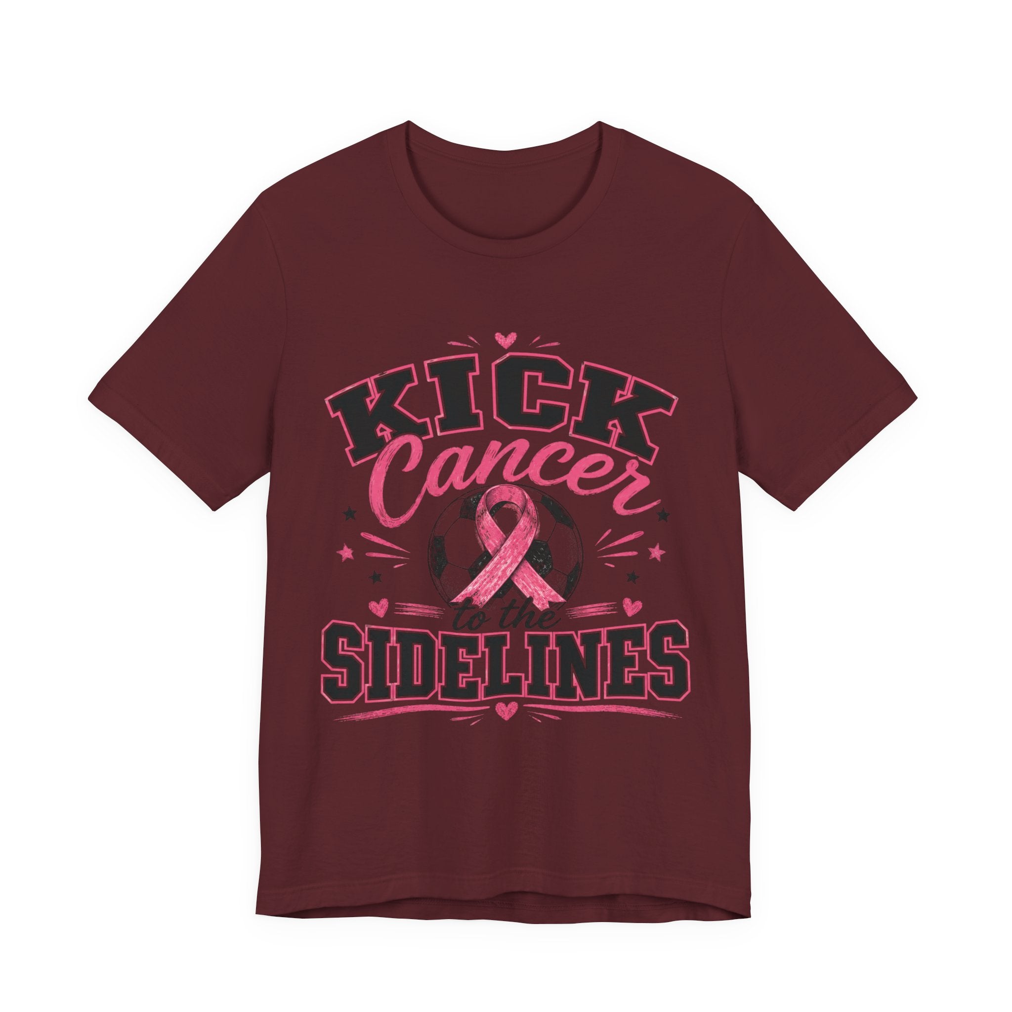 Kick Cancer to the Sidelines Soccer Shirt | Breast Cancer Awareness Tee | Pink Out Soccer Game Shirt | October Awareness Gift