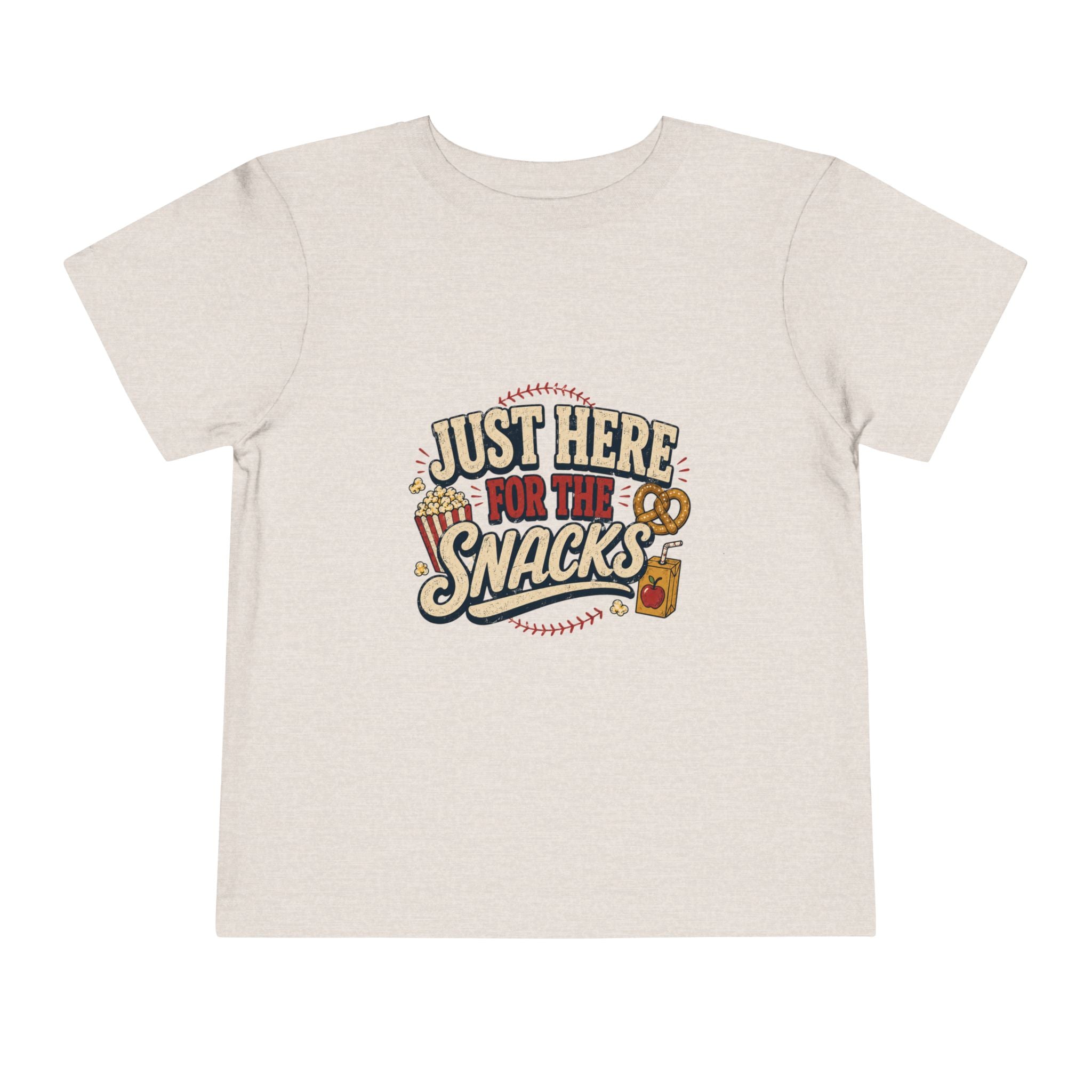 Just Here For The Snacks Toddler Tee | Baseball Snack Design