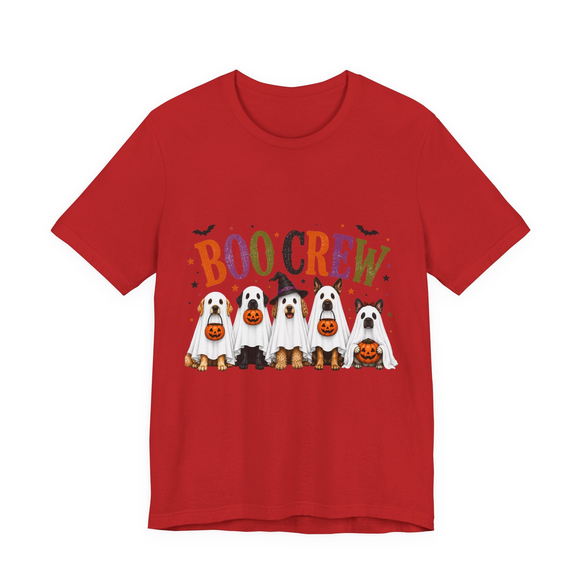 Boo Crew Dog Halloween Shirt | Cute Ghost Dog T-Shirt | Halloween Dog Mom Tee | Fall Pumpkin Graphic Tee