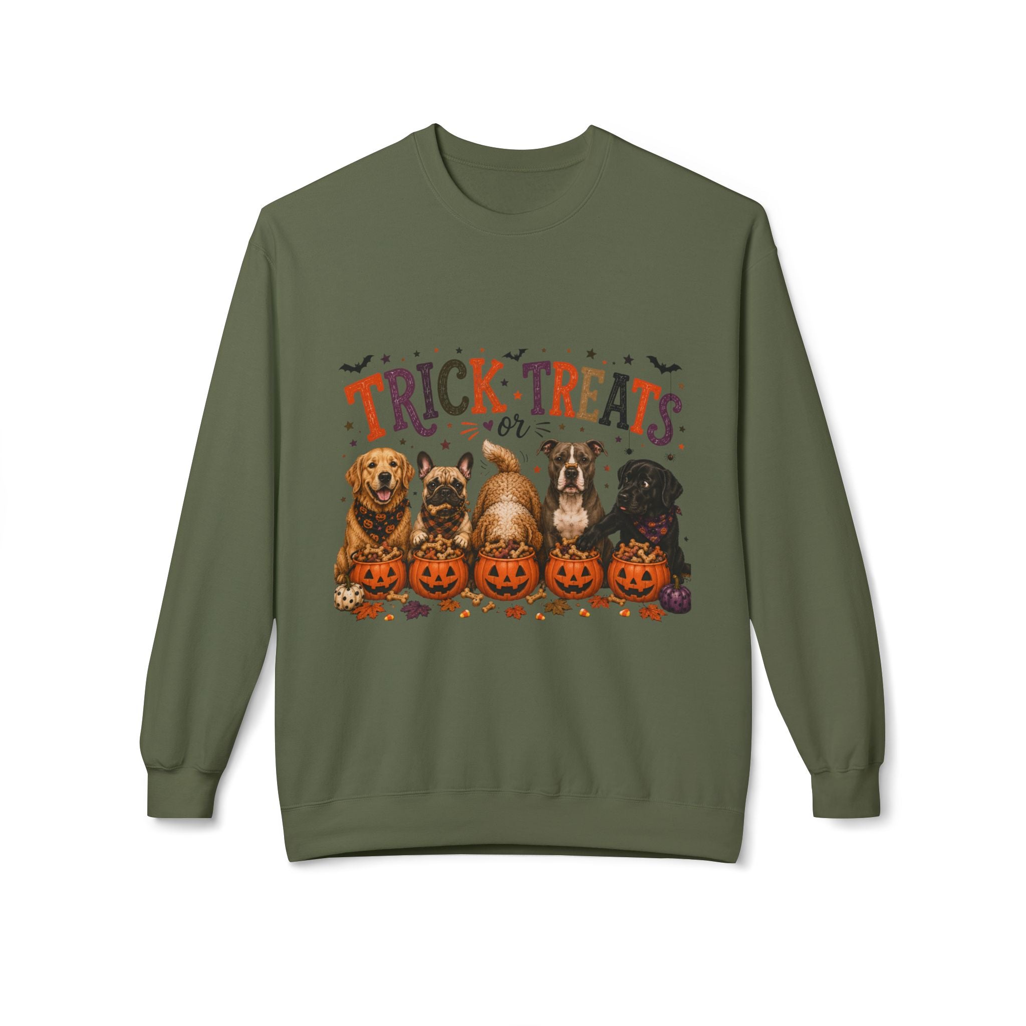 Trick or Treats Dog Mom Halloween Sweatshirt, Funny Dog Lover Fall Crewneck, Cute Pumpkin Dog Sweatshirt, Autumn Pet Lover Gift