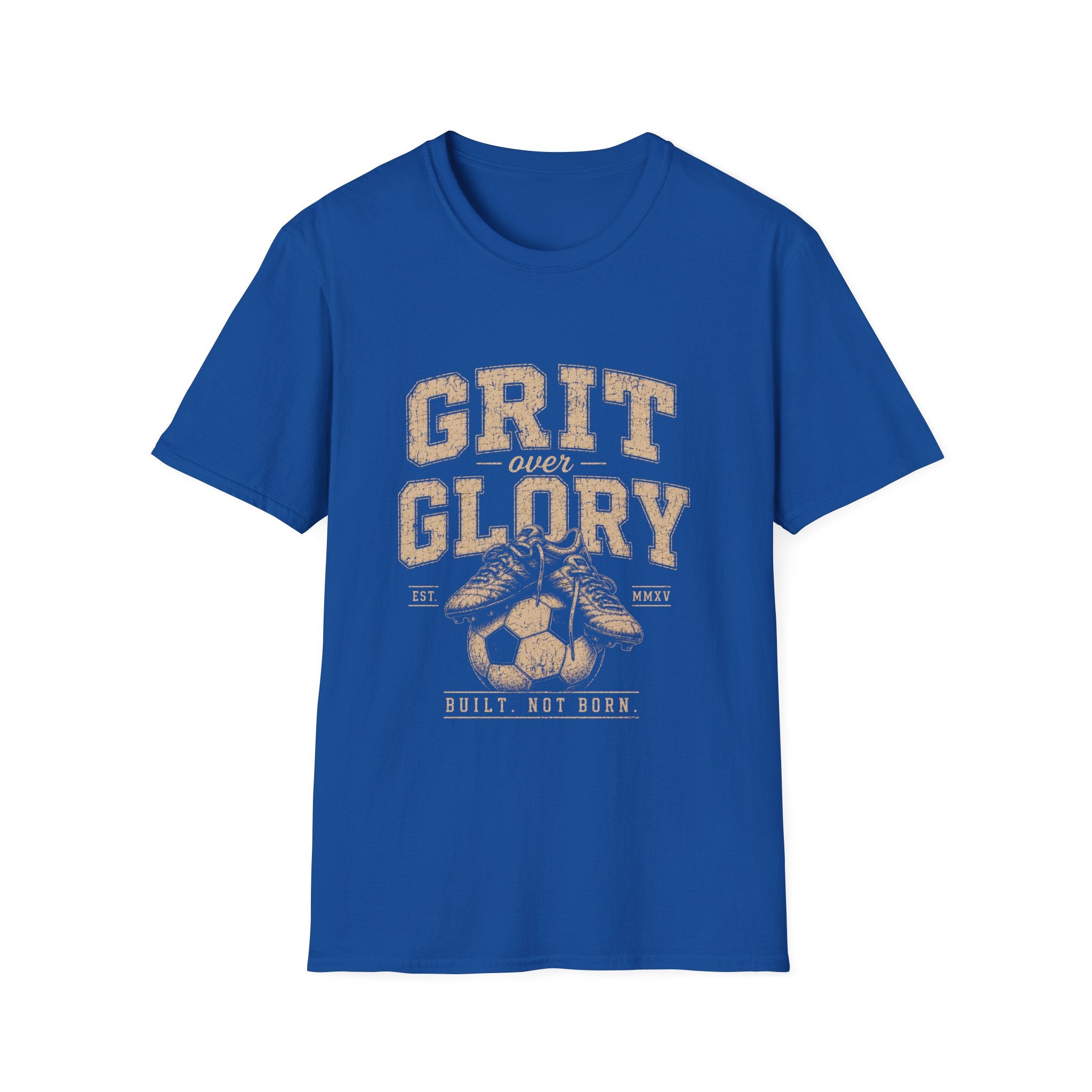 Grit Over Glory Soccer Shirt | Vintage Soccer Graphic Tee | Motivational Athlete T-Shirt | Soccer Player Gift | Championship Mindset Shirt