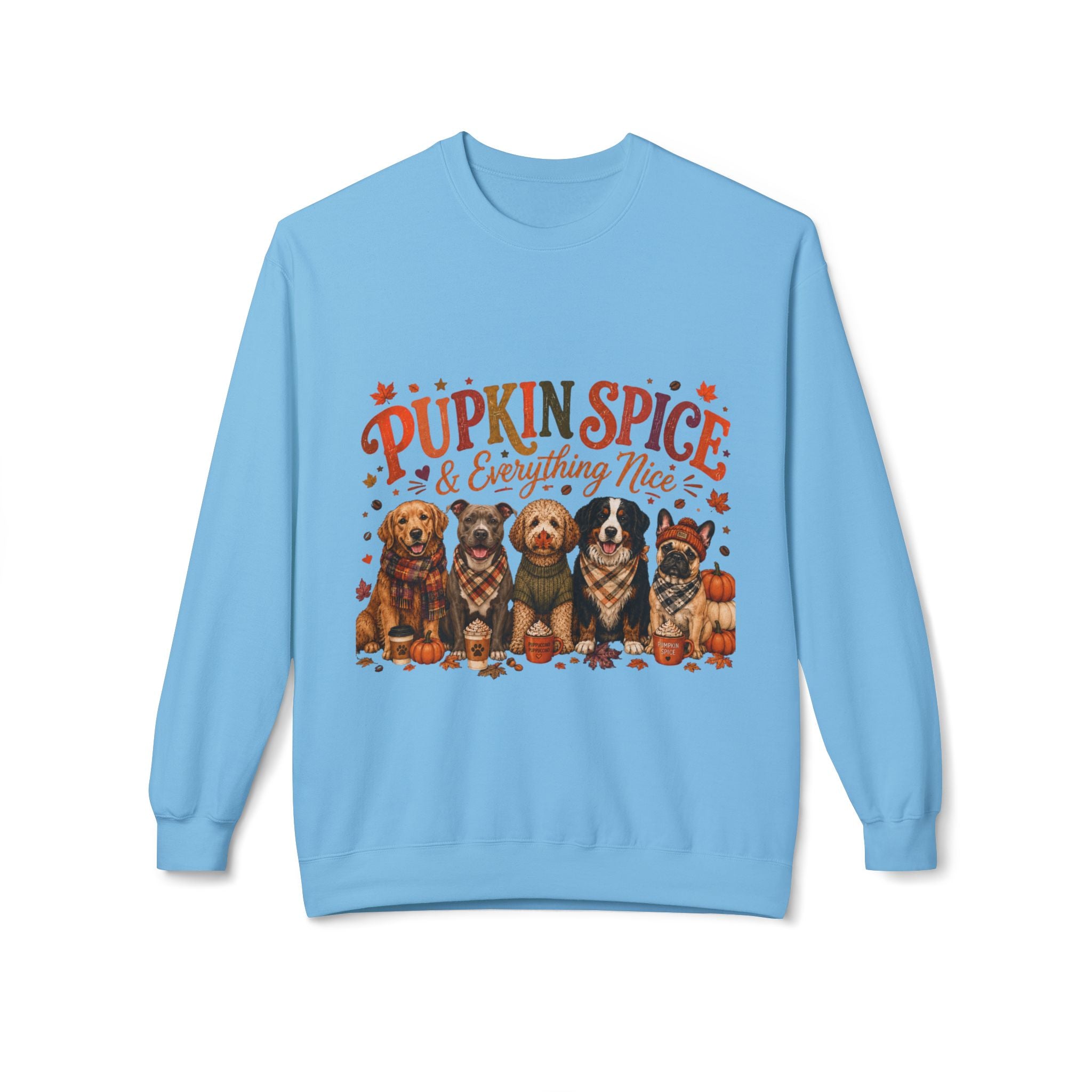 Dog Mom Fall Sweatshirt, Pumpkin Spice & Everything Nice Crewneck, Cute Autumn Dog Lover Sweatshirt, Halloween Puppy Shirt, Gift for Dog Mom