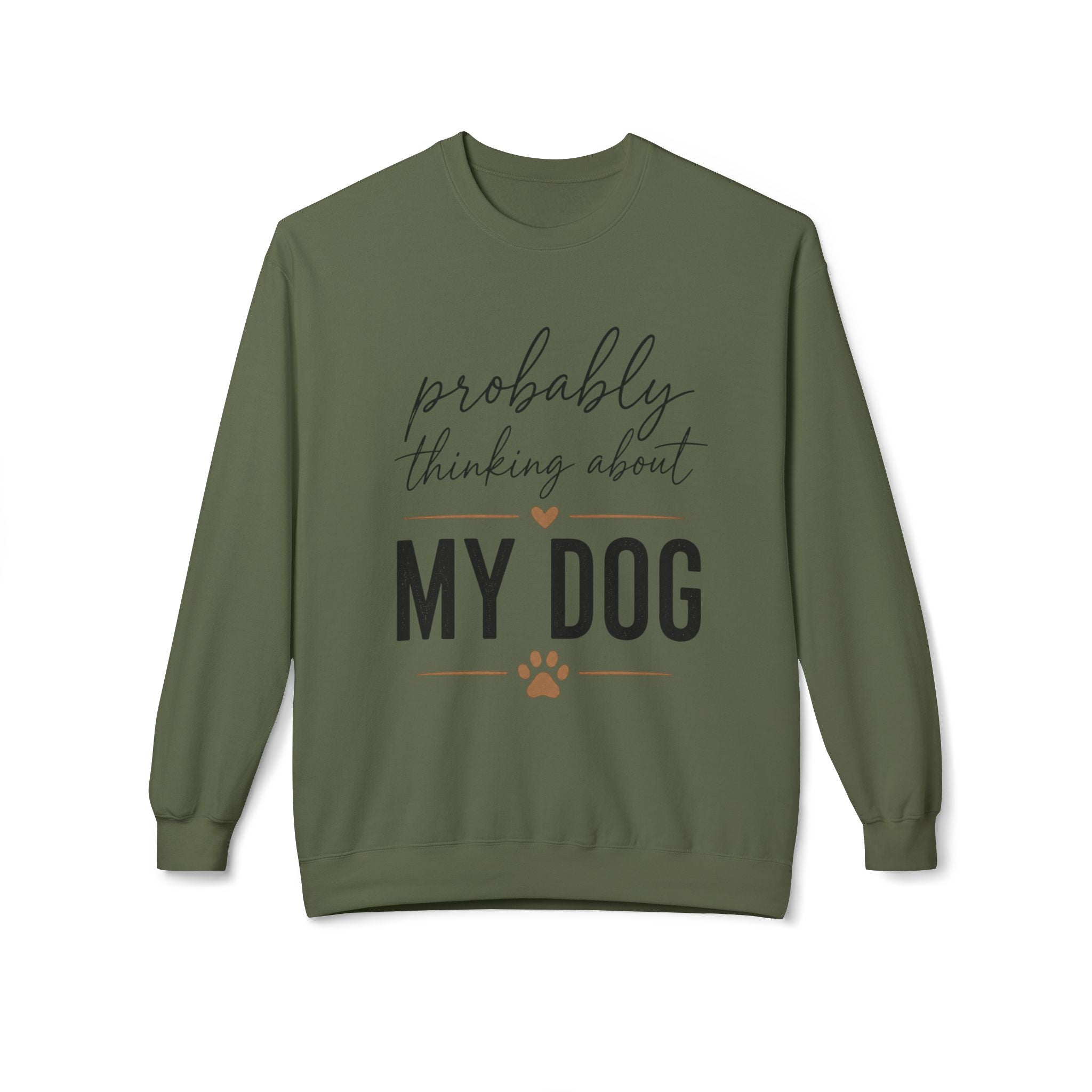 Probably Thinking About My Dog Sweatshirt, Funny Dog Mom Sweatshirt, Dog Lover Gift, Cozy Pet Owner Crewneck, Gift for Dog Mom