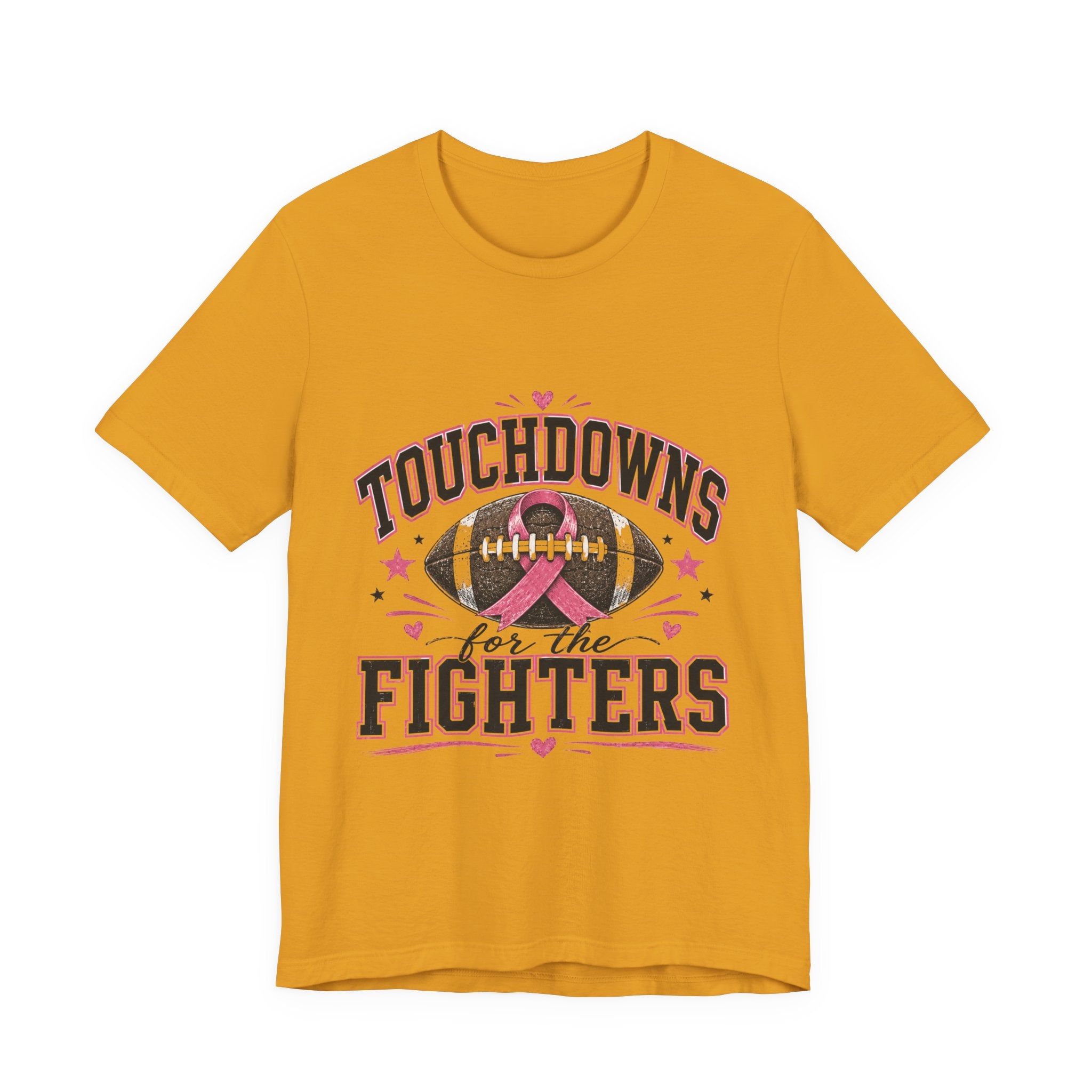 Touchdowns for the Fighters Shirt | Breast Cancer Awareness Football Shirt | Pink Out Game Tee | Football Mom Breast Cancer Shirt
