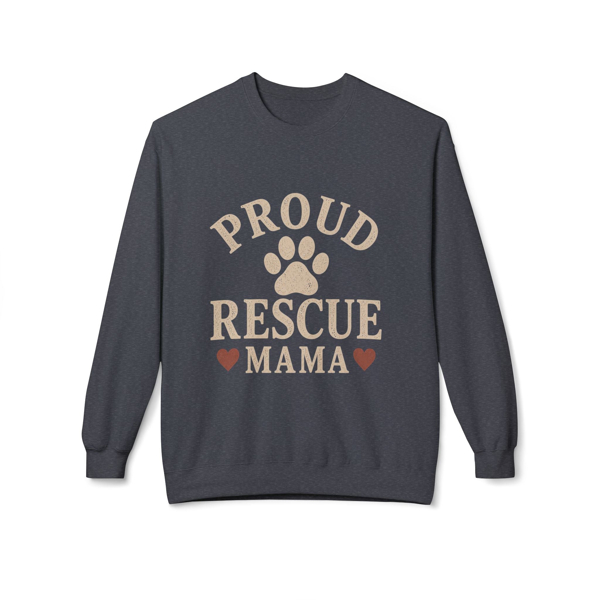 Proud Rescue Mama Sweatshirt, Rescue Dog Mom Crewneck, Shelter Dog Mom Gift, Vintage Dog Lover Sweatshirt, Adopt Don't Shop Gift