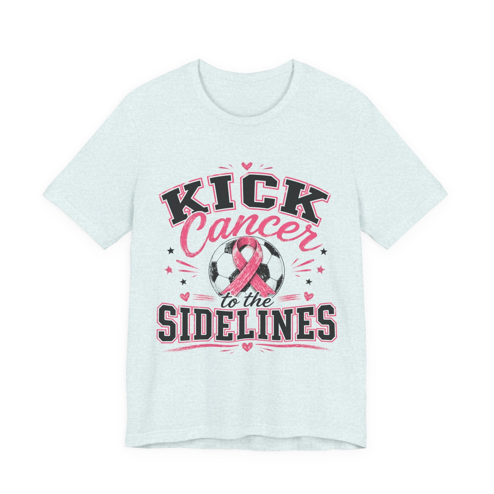 Kick Cancer to the Sidelines Soccer Shirt | Breast Cancer Awareness Tee | Pink Out Soccer Game Shirt | October Awareness Gift