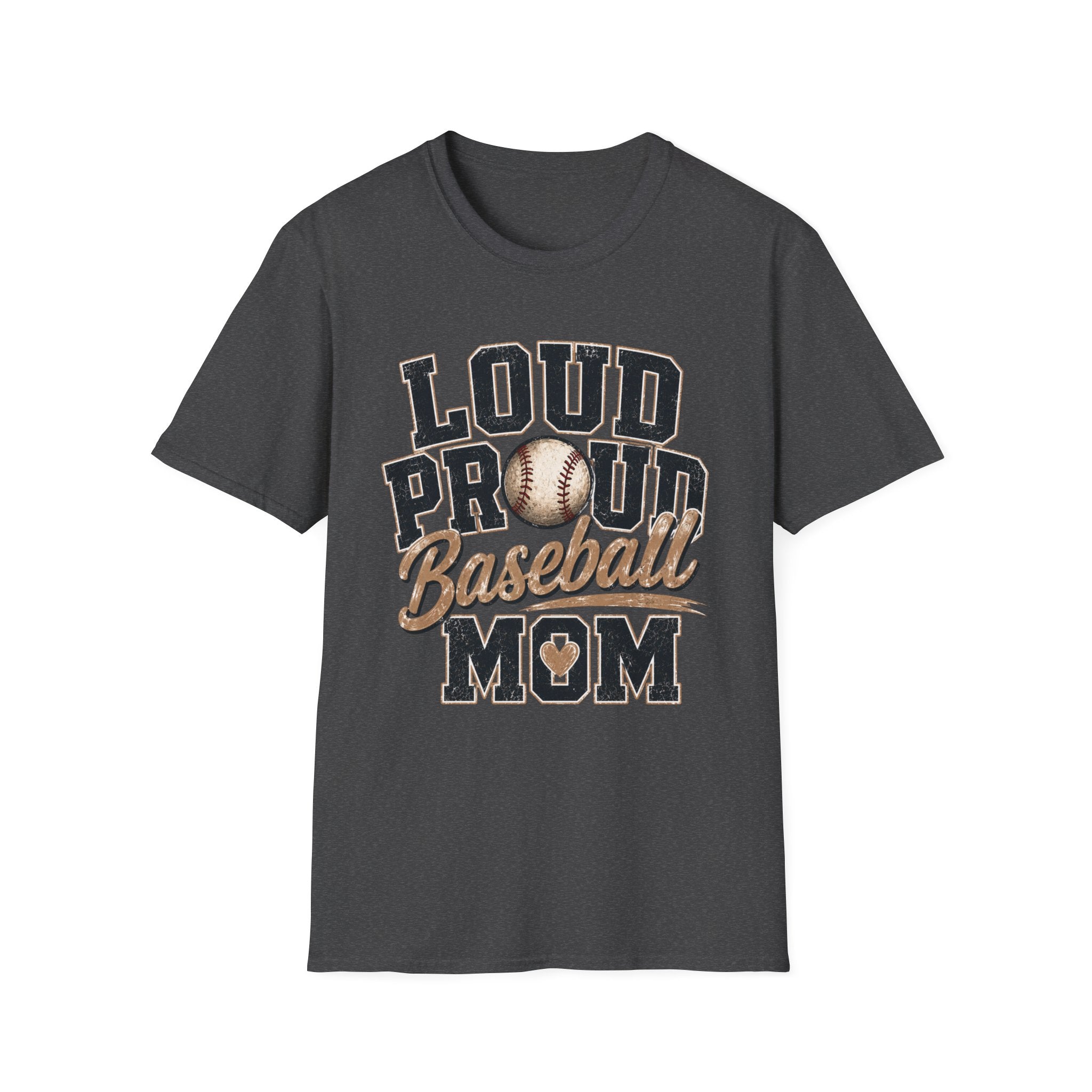 Loud Proud Baseball Mom T-Shirt | Baseball Graphic Tee, Mom Shirt