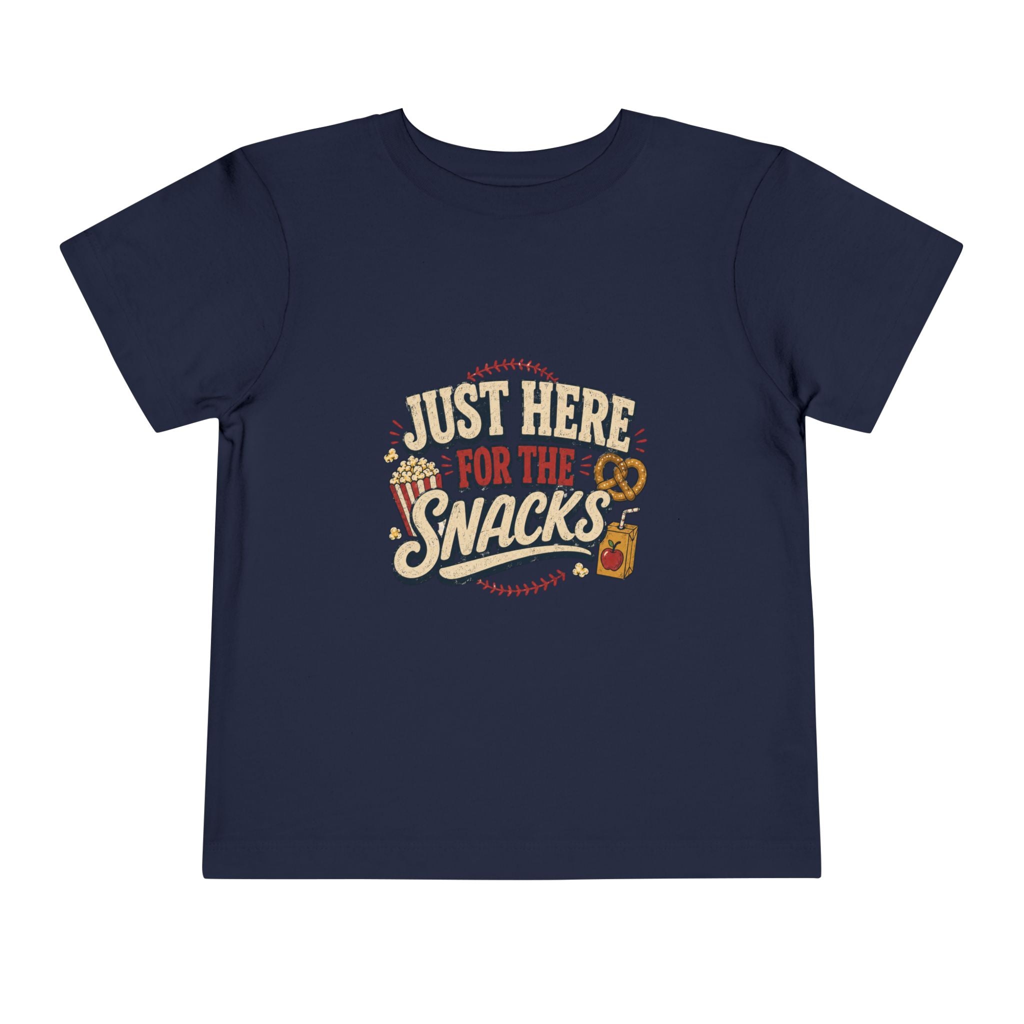 Just Here For The Snacks Toddler Tee | Baseball Snack Design