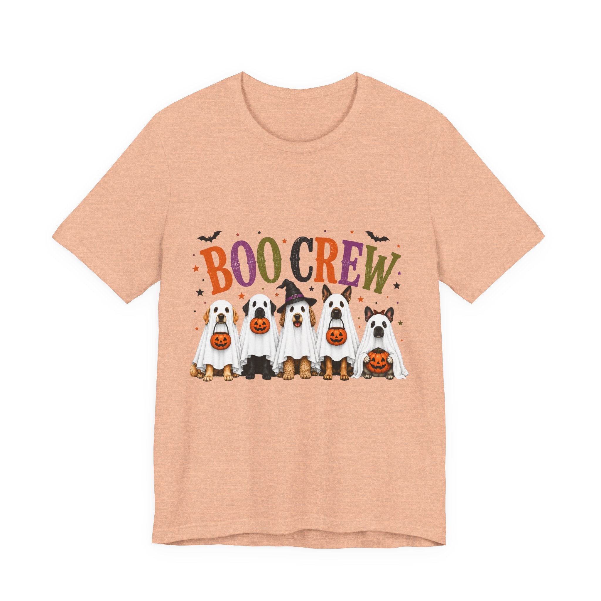 Boo Crew Dog Halloween Shirt | Cute Ghost Dog T-Shirt | Halloween Dog Mom Tee | Fall Pumpkin Graphic Tee