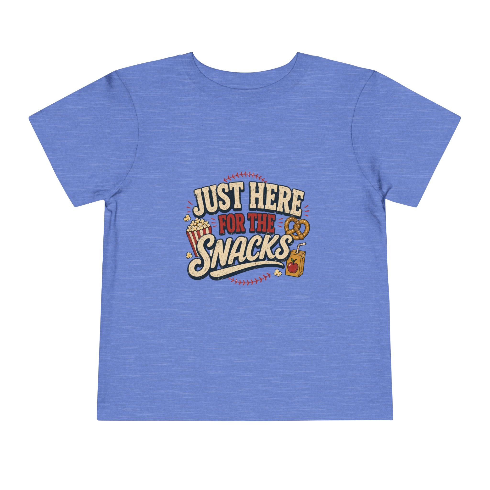 Just Here For The Snacks Toddler Tee | Baseball Snack Design