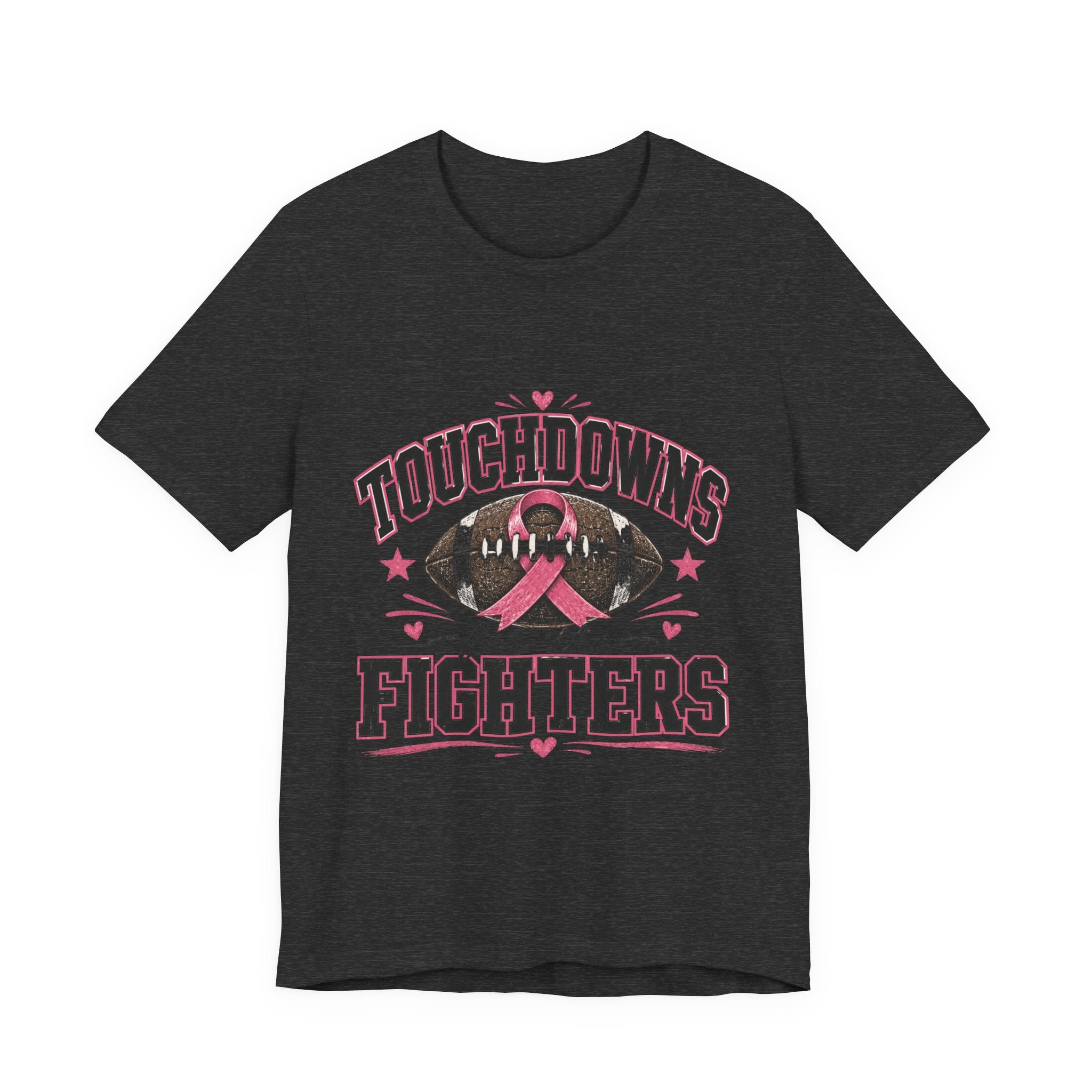 Touchdowns for the Fighters Shirt | Breast Cancer Awareness Football Shirt | Pink Out Game Tee | Football Mom Breast Cancer Shirt