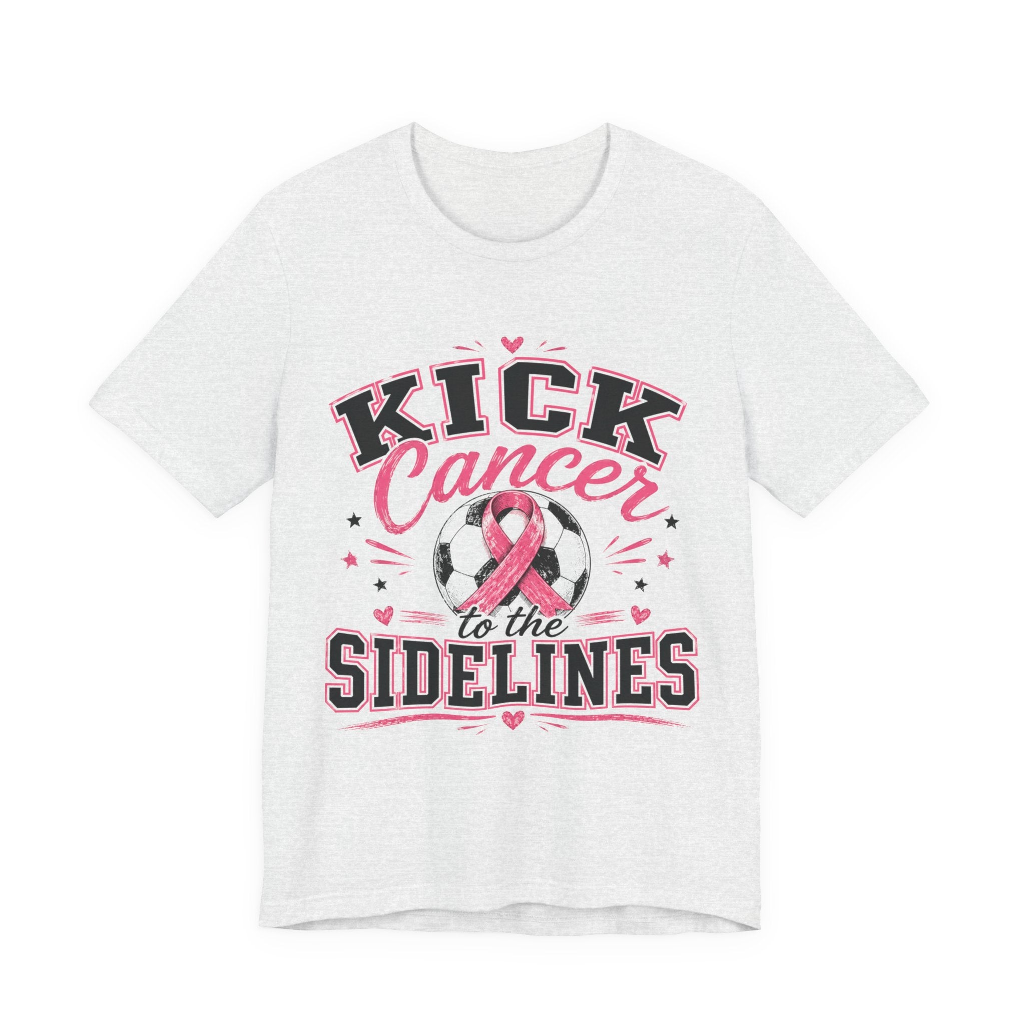 Kick Cancer to the Sidelines Soccer Shirt | Breast Cancer Awareness Tee | Pink Out Soccer Game Shirt | October Awareness Gift