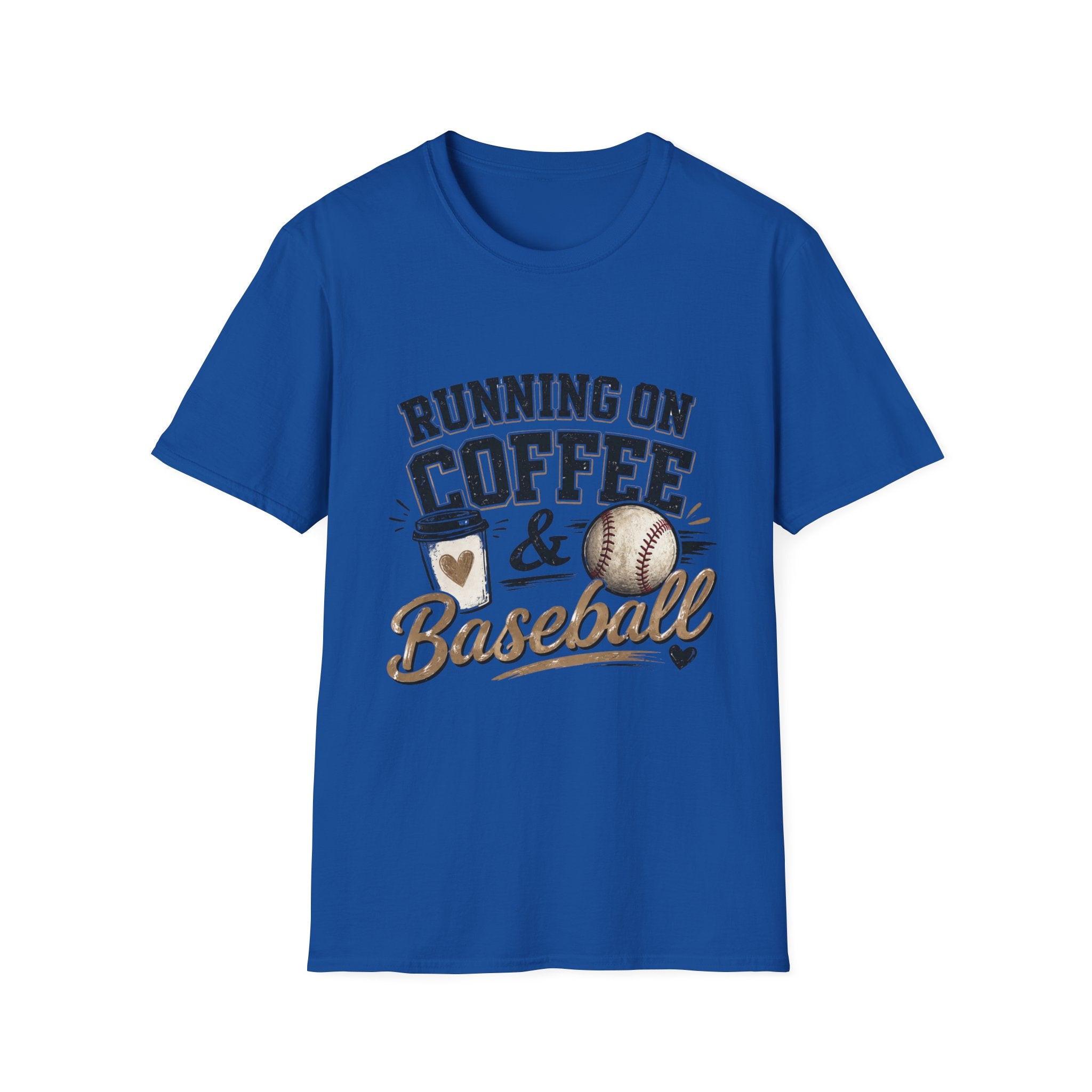 Running on Coffee & Baseball T-Shirt | Baseball Mom T-Shirt