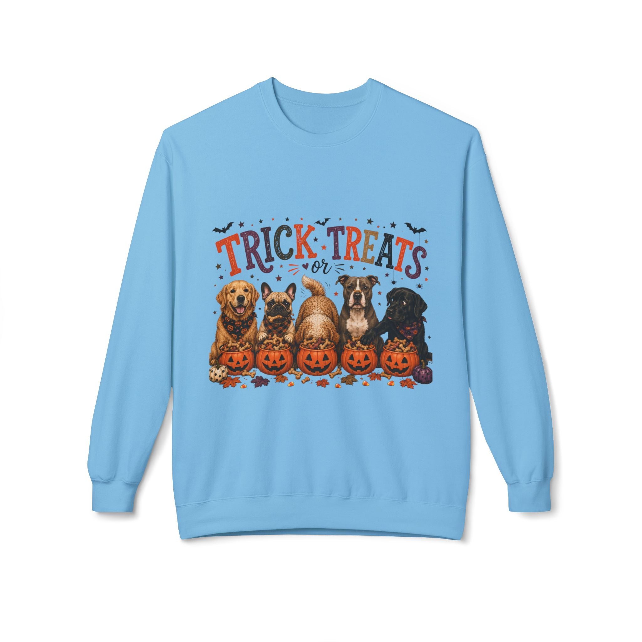 Trick or Treats Dog Mom Halloween Sweatshirt, Funny Dog Lover Fall Crewneck, Cute Pumpkin Dog Sweatshirt, Autumn Pet Lover Gift