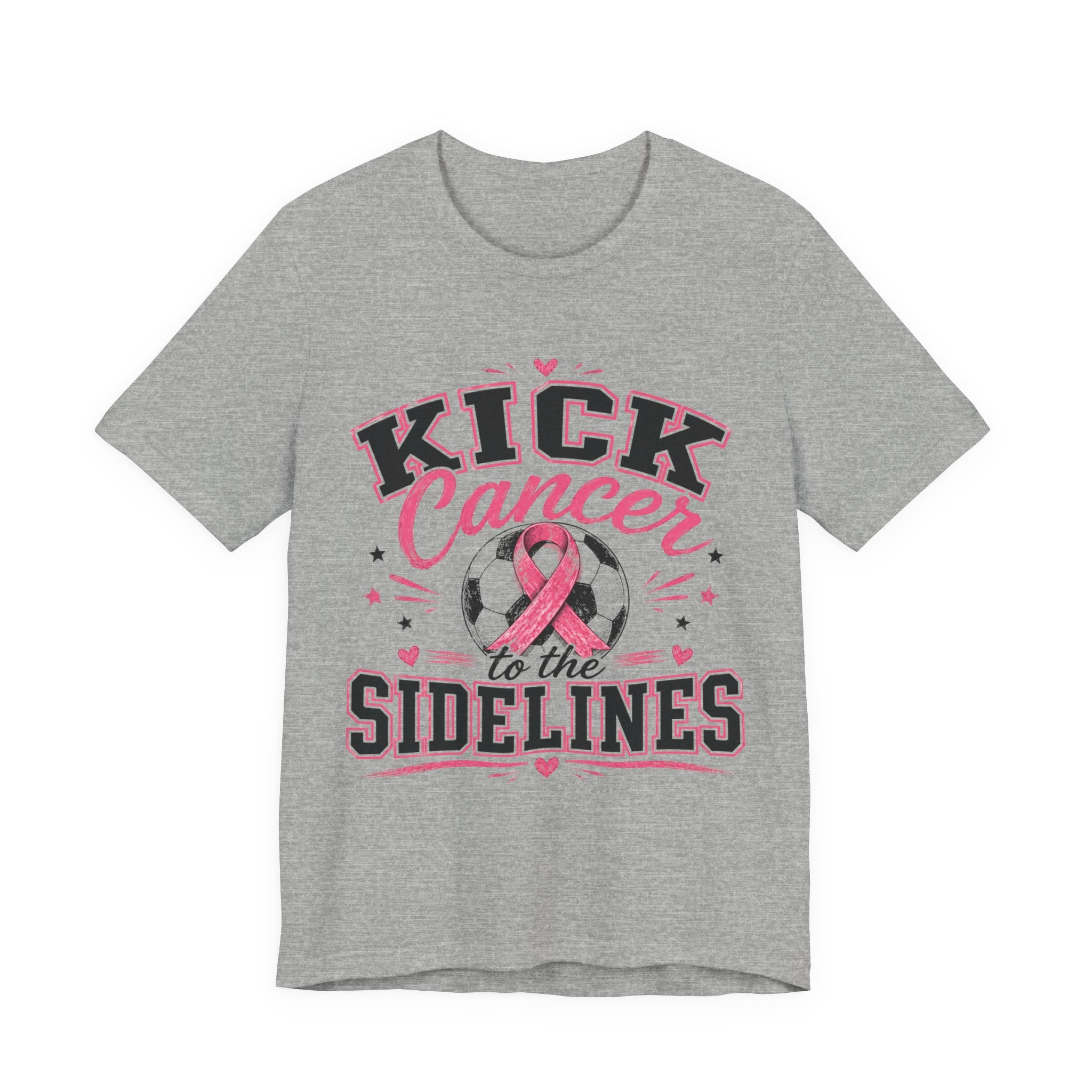 Kick Cancer to the Sidelines Soccer Shirt | Breast Cancer Awareness Tee | Pink Out Soccer Game Shirt | October Awareness Gift