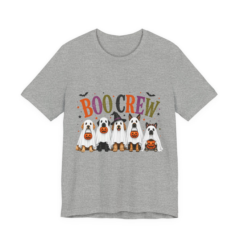 Boo Crew Dog Halloween Shirt | Cute Ghost Dog T-Shirt | Halloween Dog Mom Tee | Fall Pumpkin Graphic Tee