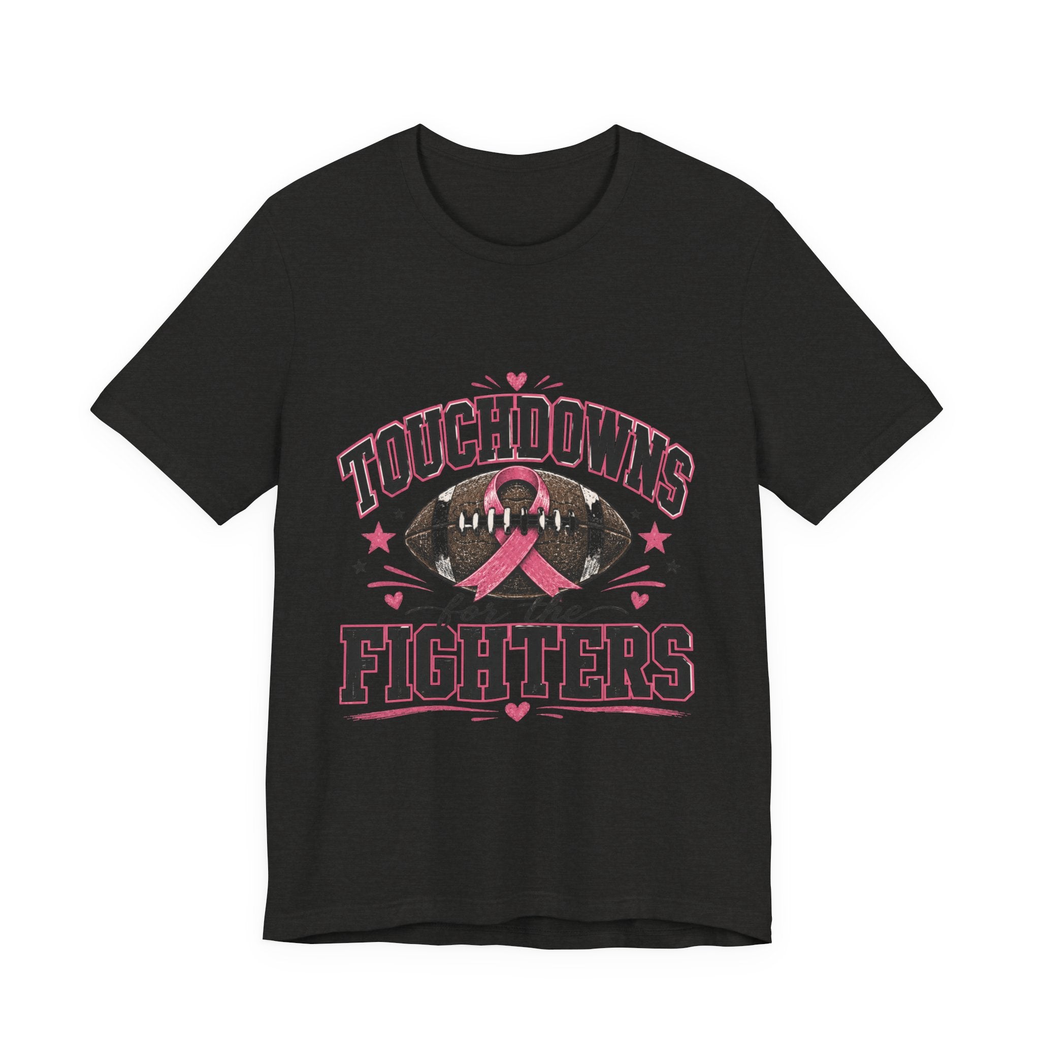 Touchdowns for the Fighters Shirt | Breast Cancer Awareness Football Shirt | Pink Out Game Tee | Football Mom Breast Cancer Shirt