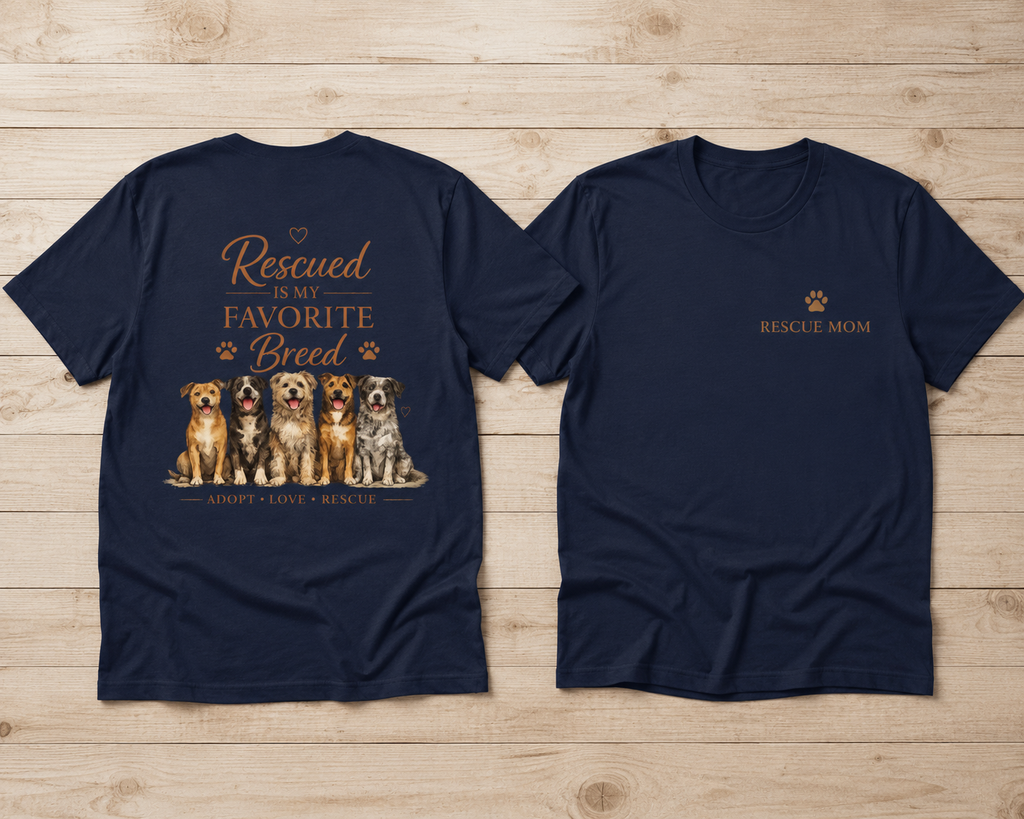 Rescue Is My Favorite Breed T-Shirt | Rescue Dog Tee