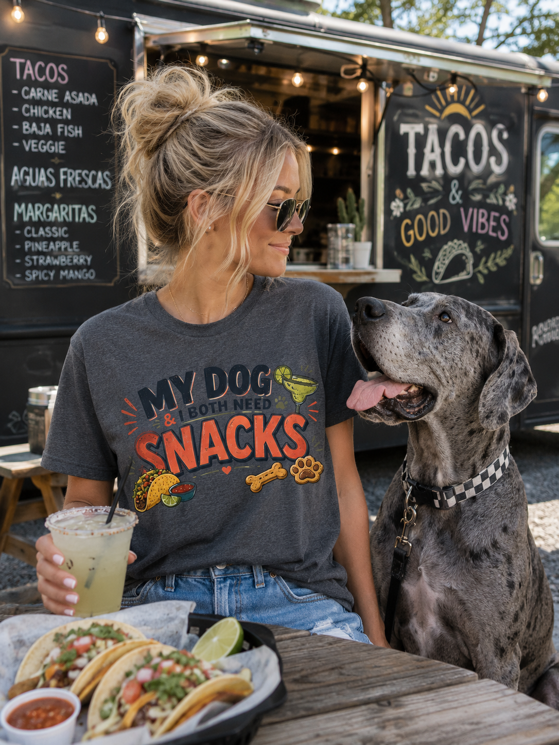 My Dog and I Both Need Snacks T-Shirt | Dog Lover Tee