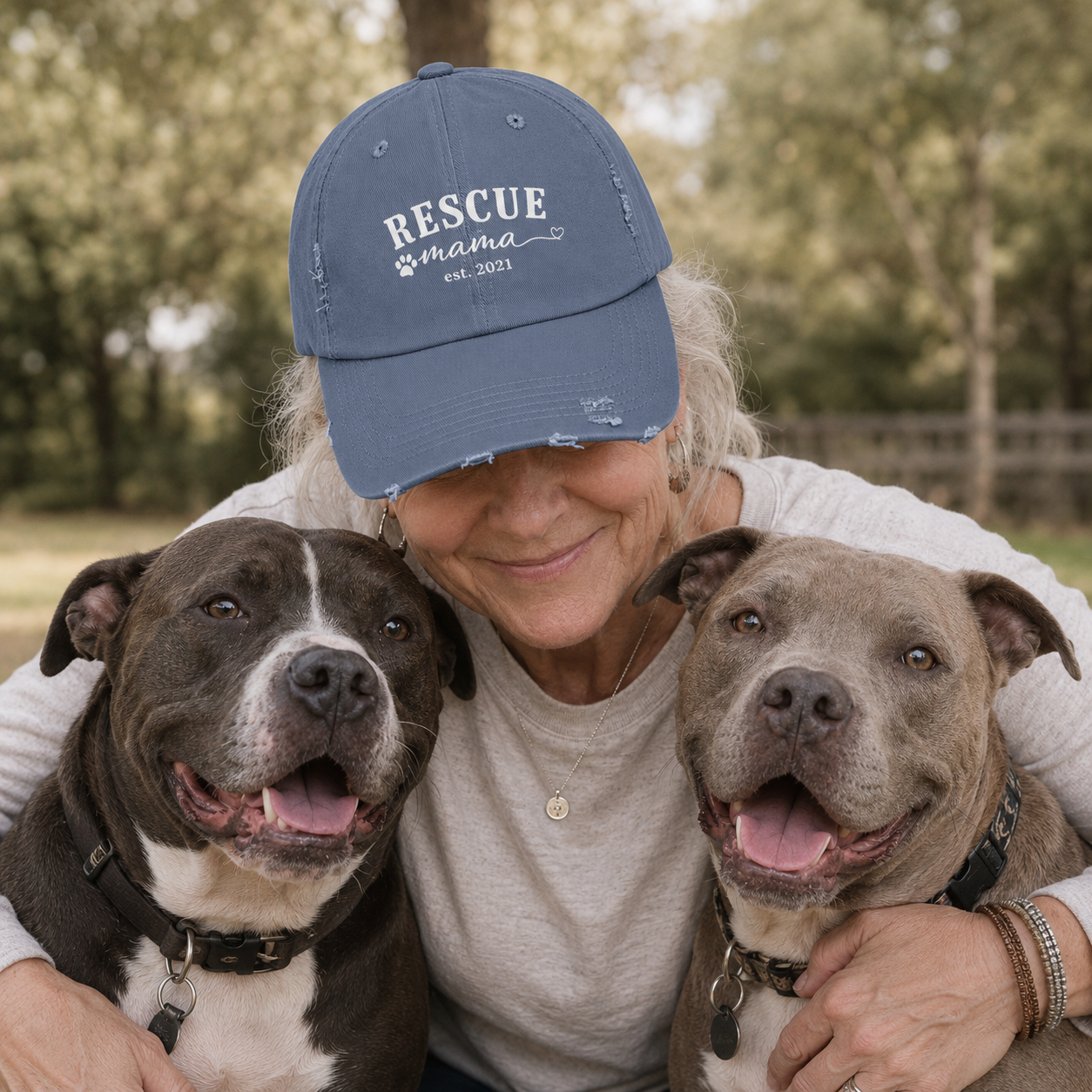 Rescue Mama Distressed Hat