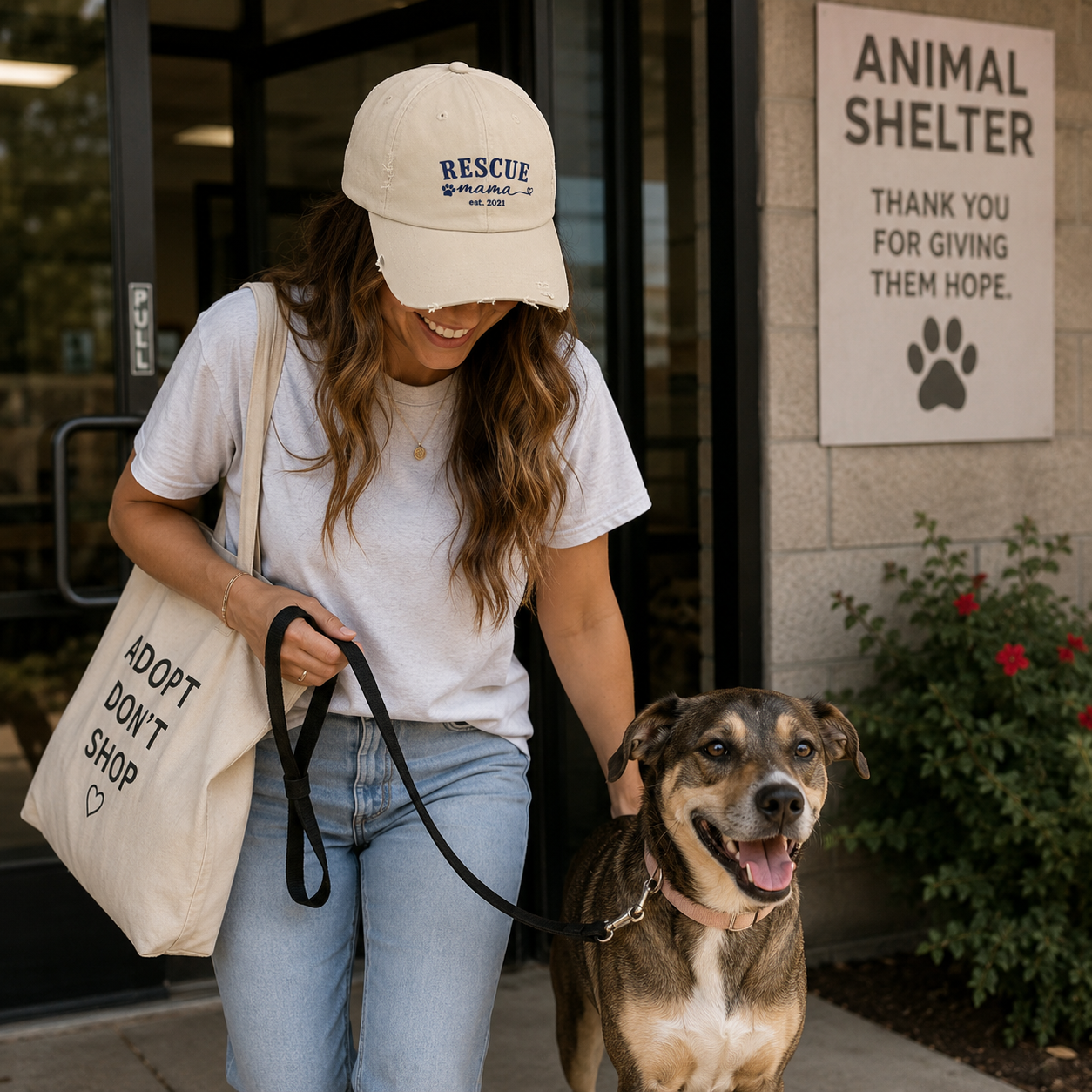 Rescue Mama Distressed Hat