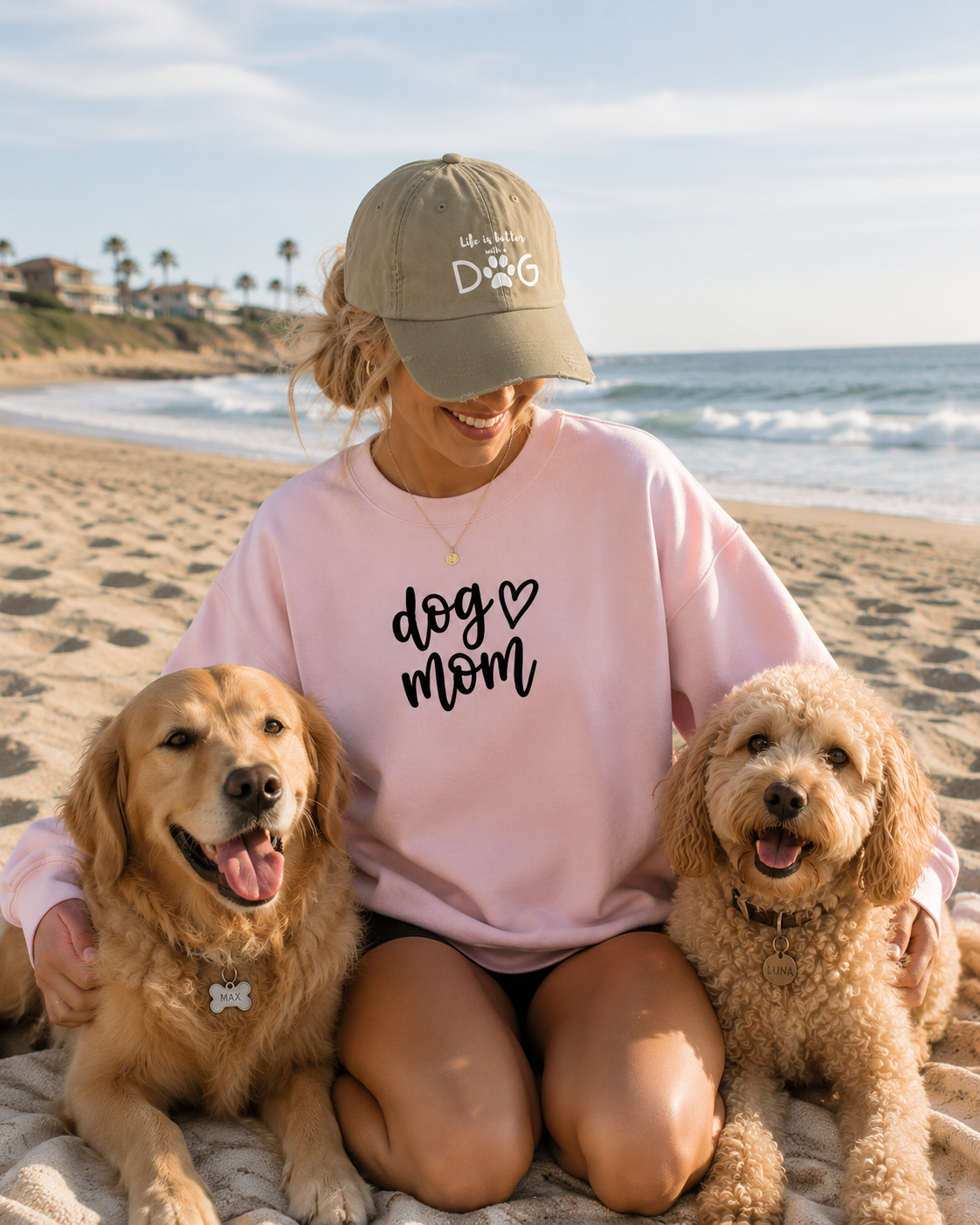 Life is Better DOG cap | Paw Print Baseball Hat | Distressed Dog Lover Hat