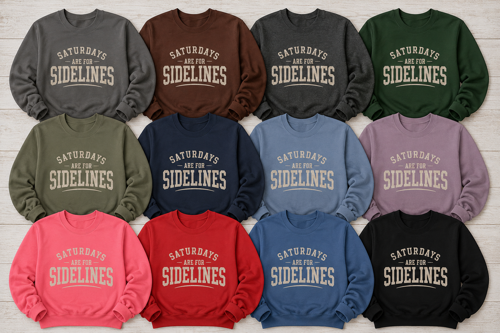 Saturdays Are For Sidelines Sweatshirt, Sports Mom Sweatshirt, Football Mom | Soccer Mom, Baseball Mom, Field Hockey Mom, Sports Parent Gift