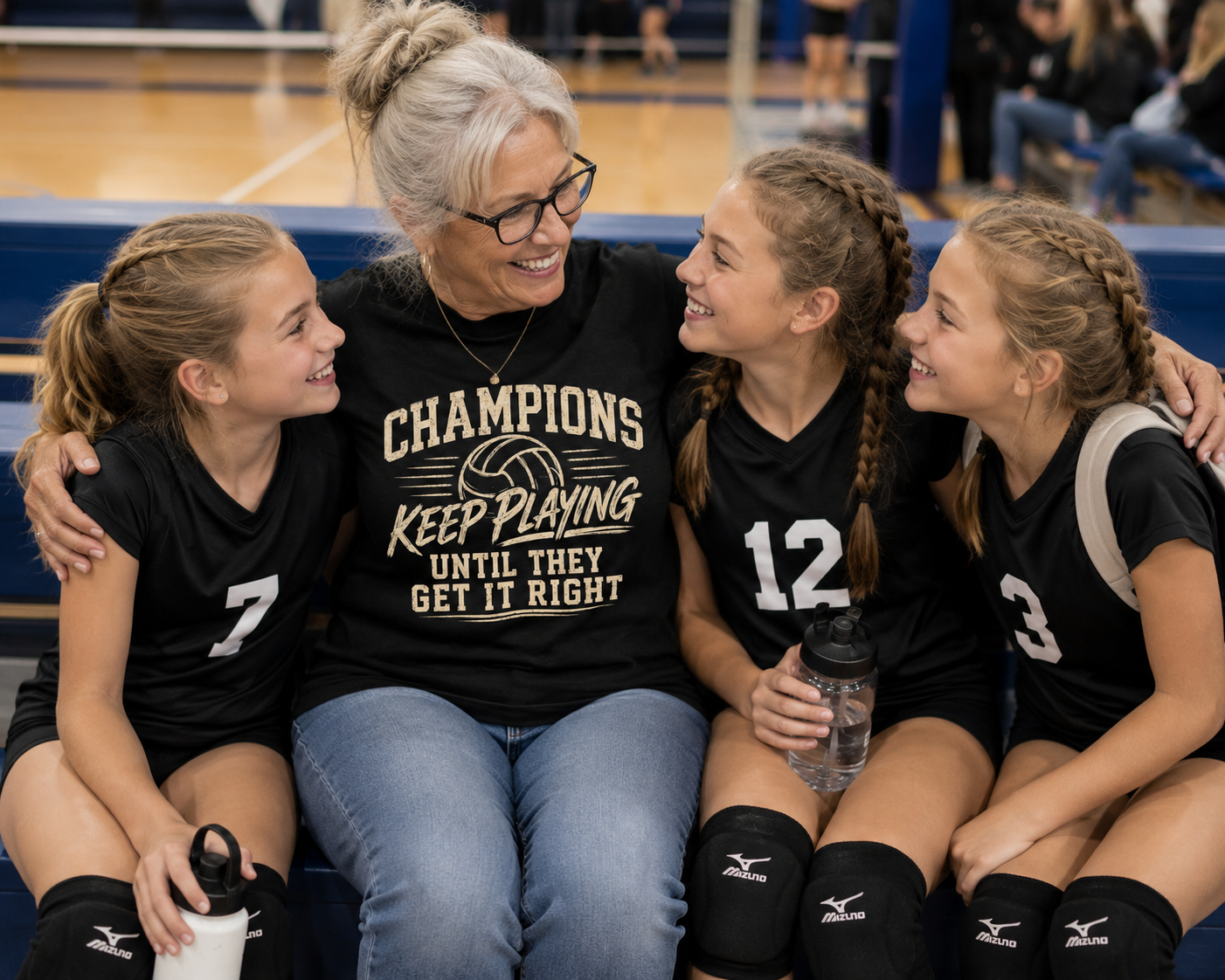 Volleyball Shirt | Champions Keep Playing Until They Get It Right | Volleyball Mom Shirt | Volleyball Coach Gift | Volleyball Player Tee