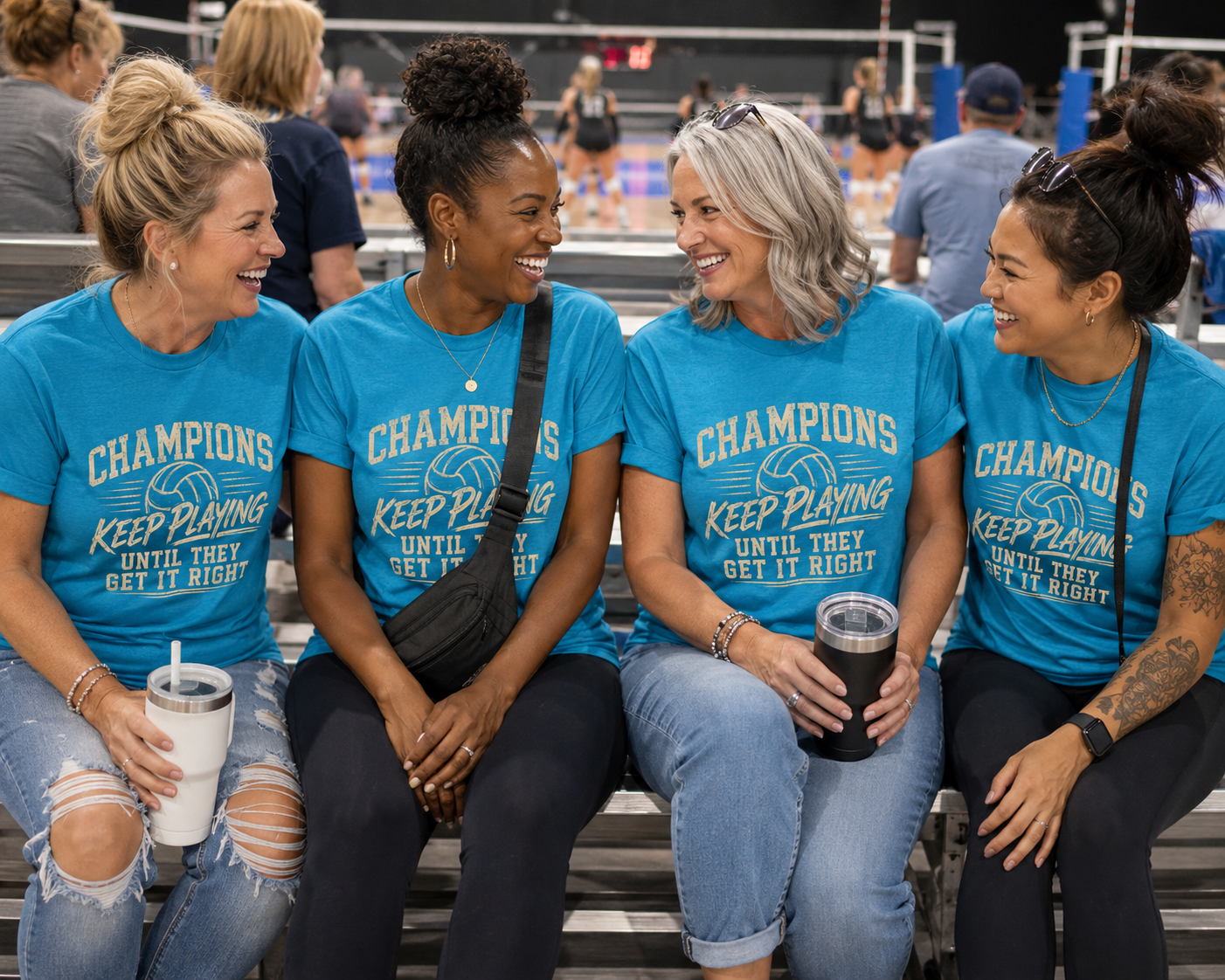 Volleyball Shirt | Champions Keep Playing Until They Get It Right | Volleyball Mom Shirt | Volleyball Coach Gift | Volleyball Player Tee