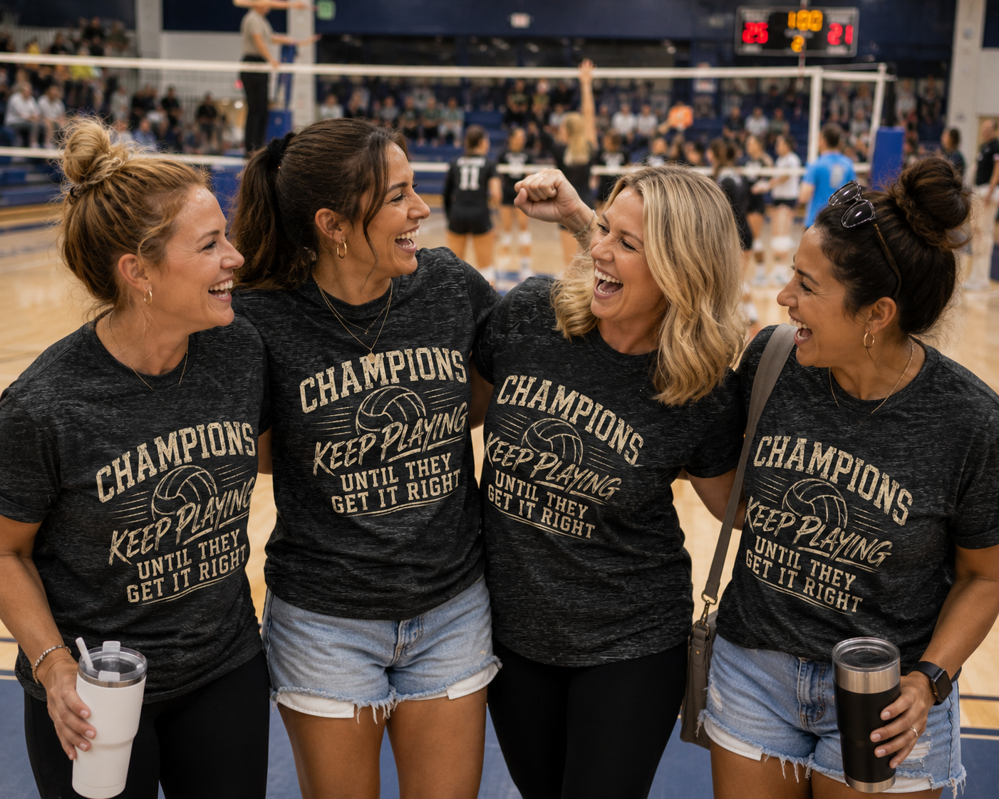 Volleyball Shirt | Champions Keep Playing Until They Get It Right | Volleyball Mom Shirt | Volleyball Coach Gift | Volleyball Player Tee