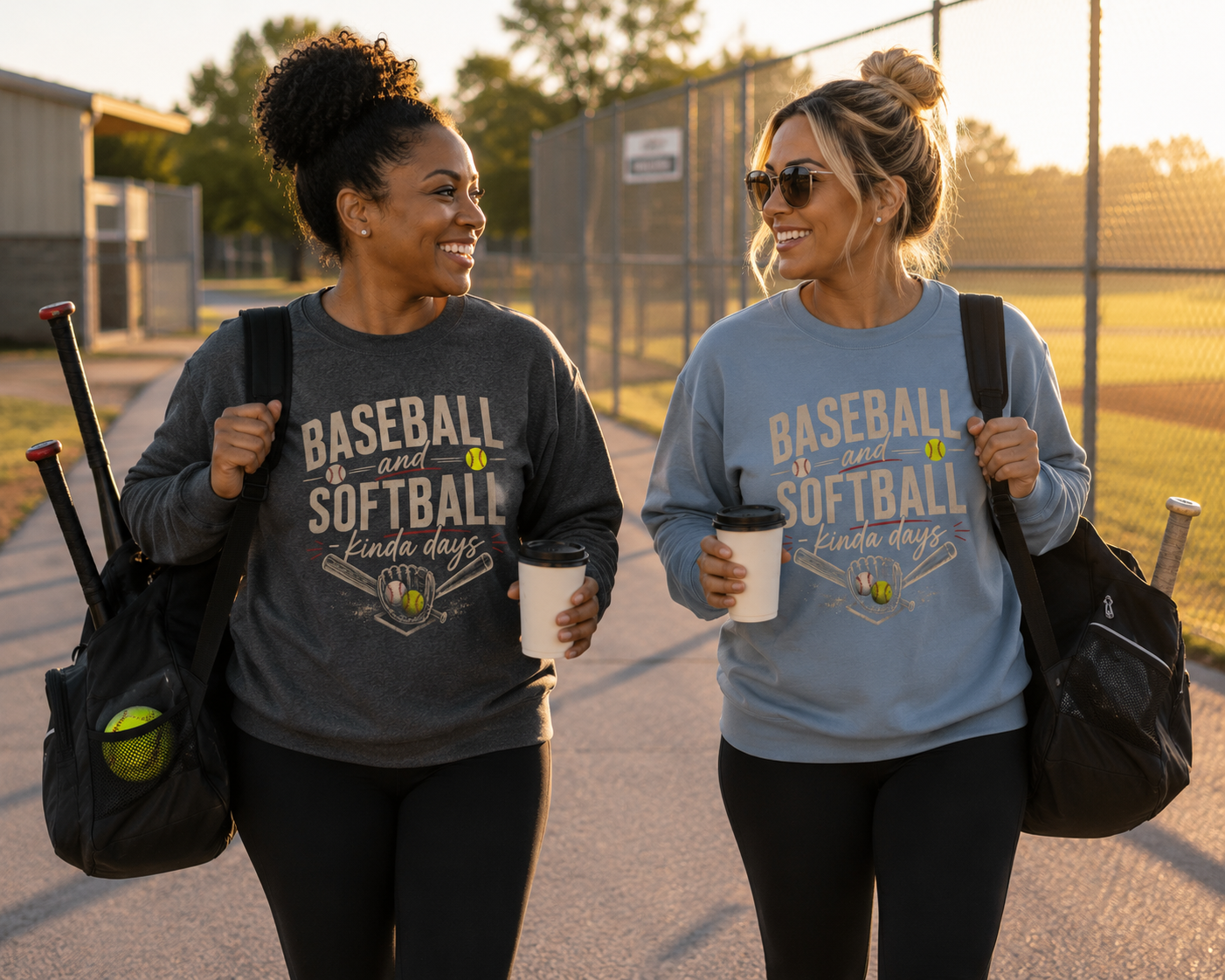 Baseball and Softball Kinda Days Sweatshirt, Sports Mom Sweatshirt, Sports Dad Sweatshirt, Grandparent Sweatshirt